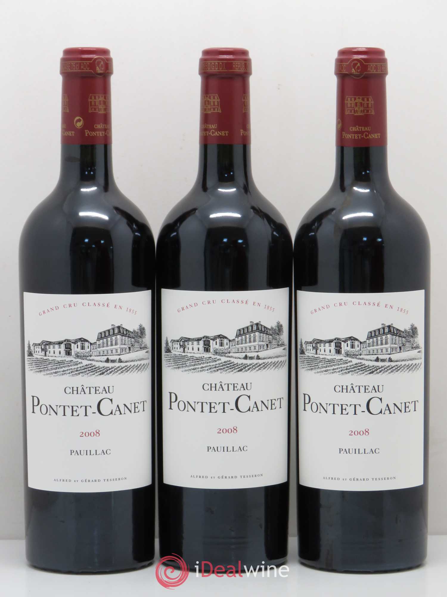 Château Pontet Canet 5ème Grand Cru Classé 2008 - Lot de 6 bouteilles - 1