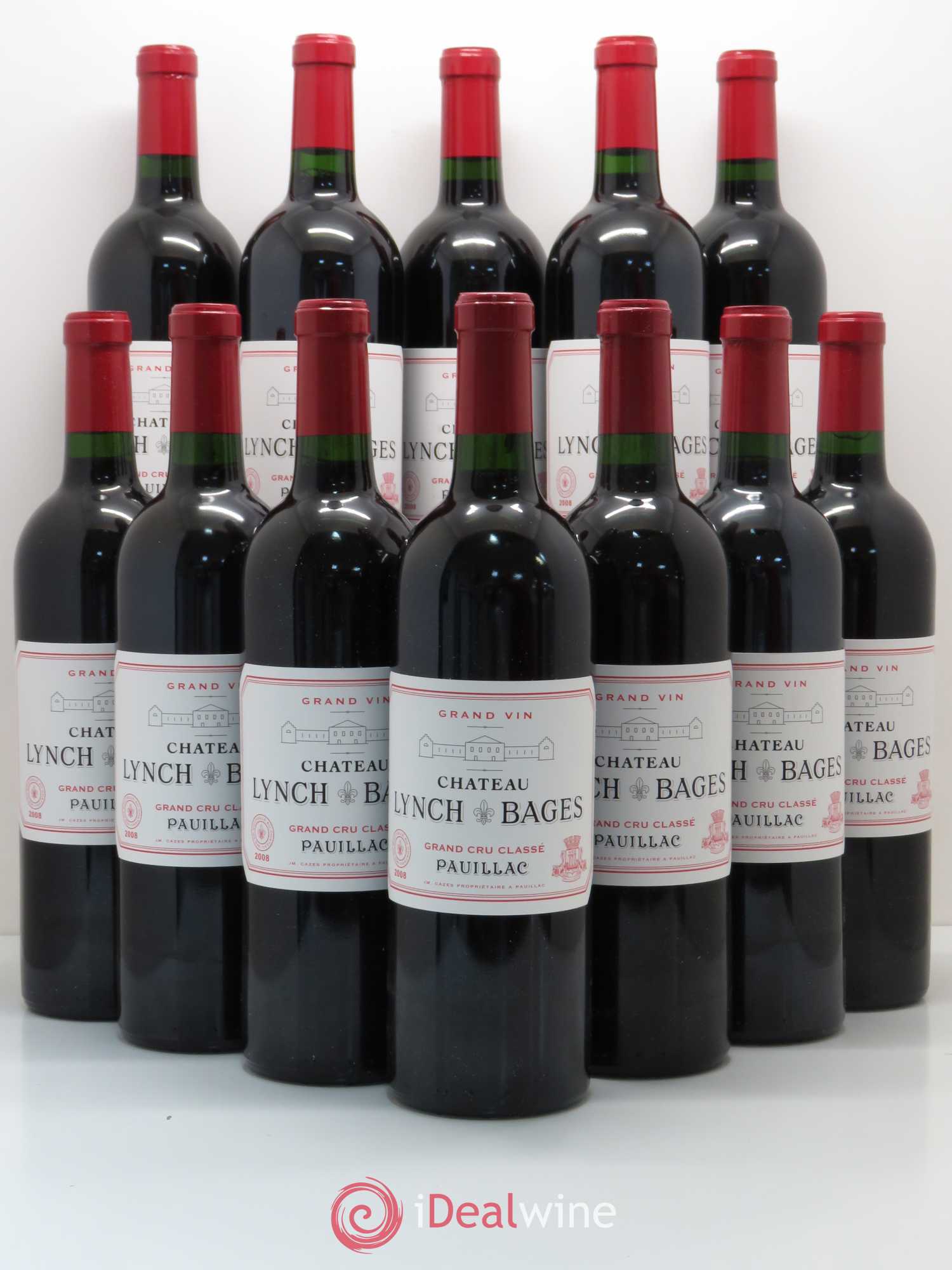 Château Lynch Bages 5ème Grand Cru Classé 2008 - Lot de 12 bouteilles - 0