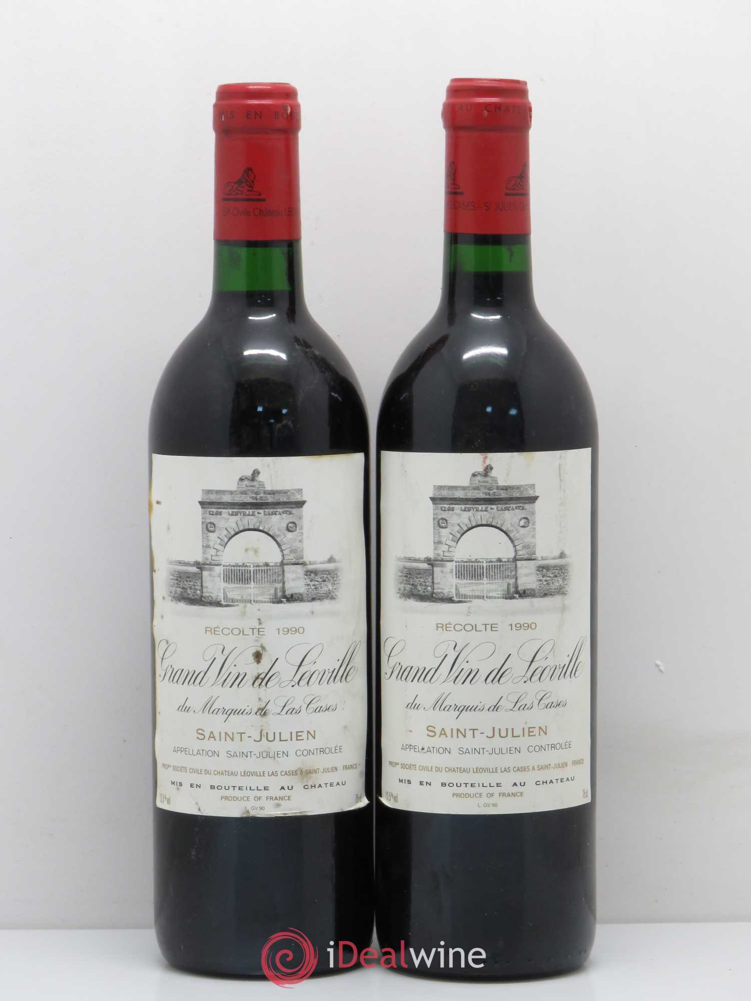 Château Léoville Las Cases 2ème Grand Cru Classé 1990 - Lot de 2 bouteilles - 0