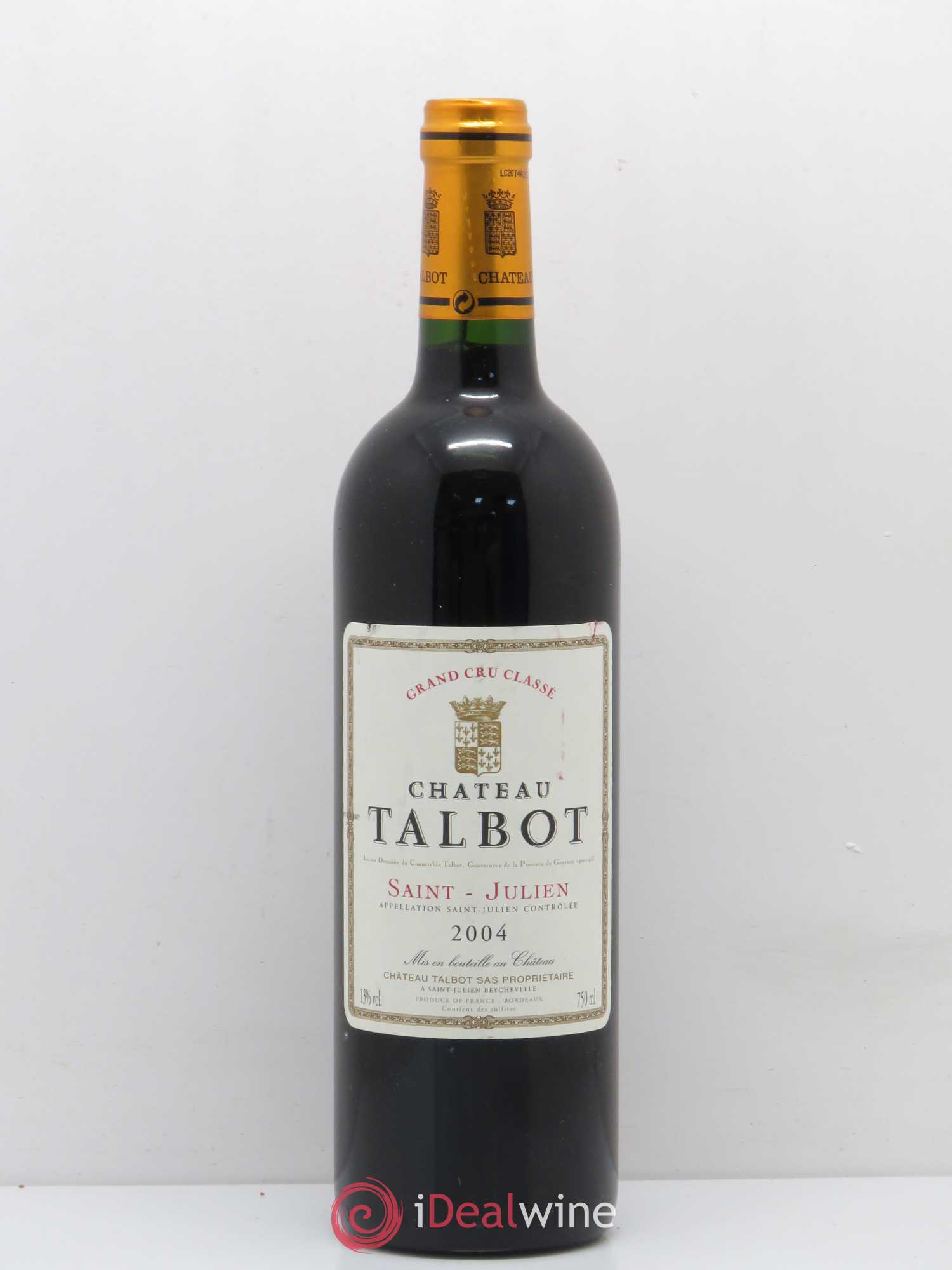 Château Talbot 4ème Grand Cru Classé 2004 - Lot de 1 bouteille - 0