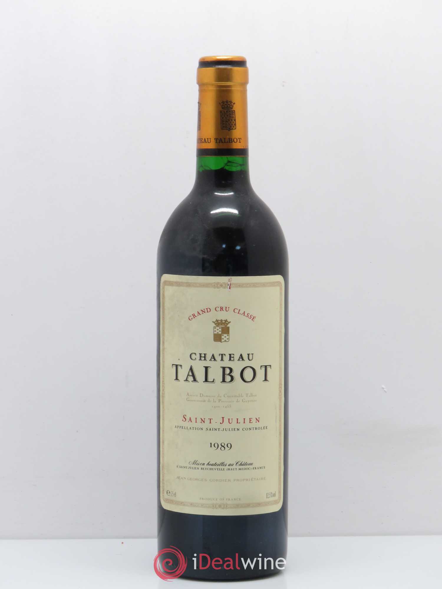 Château Talbot 4ème Grand Cru Classé 1989 - Lot de 1 bouteille - 0