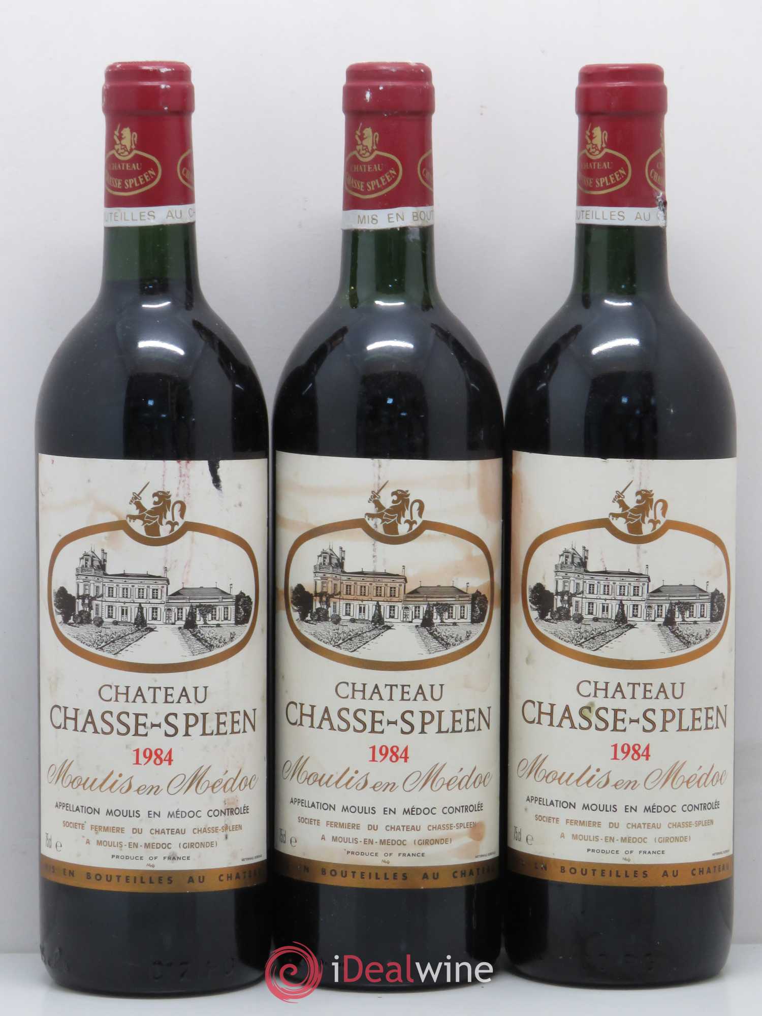 Château Chasse Spleen 1984 - Lot de 3 bouteilles - 0