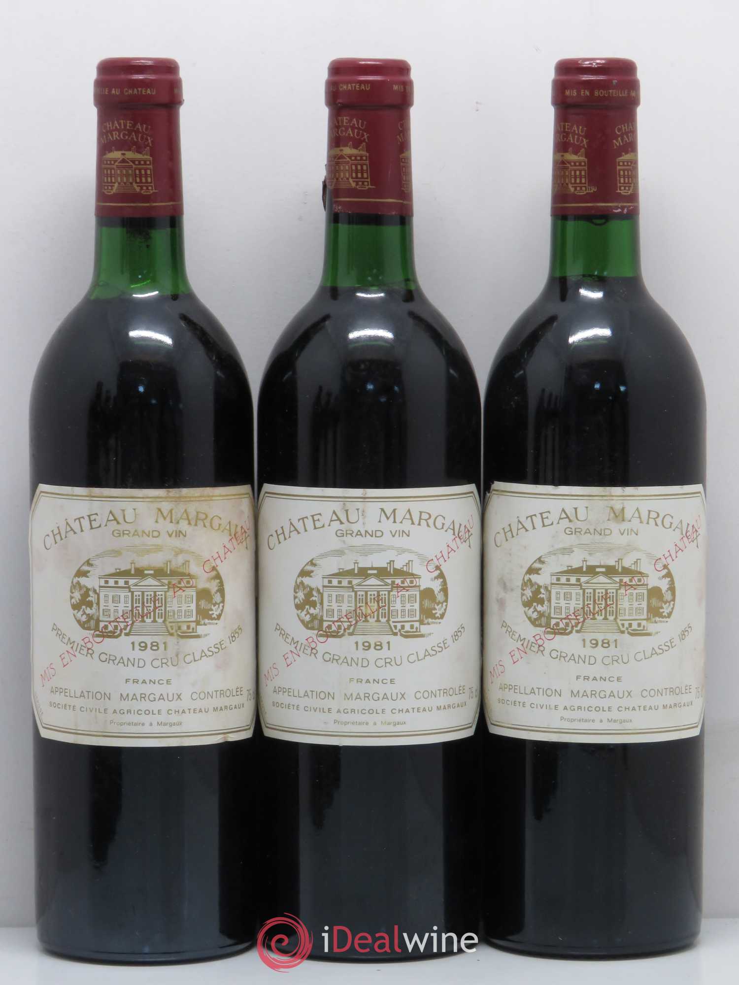 Château Margaux 1er Grand Cru Classé 1981 - Lot de 6 bouteilles - 1