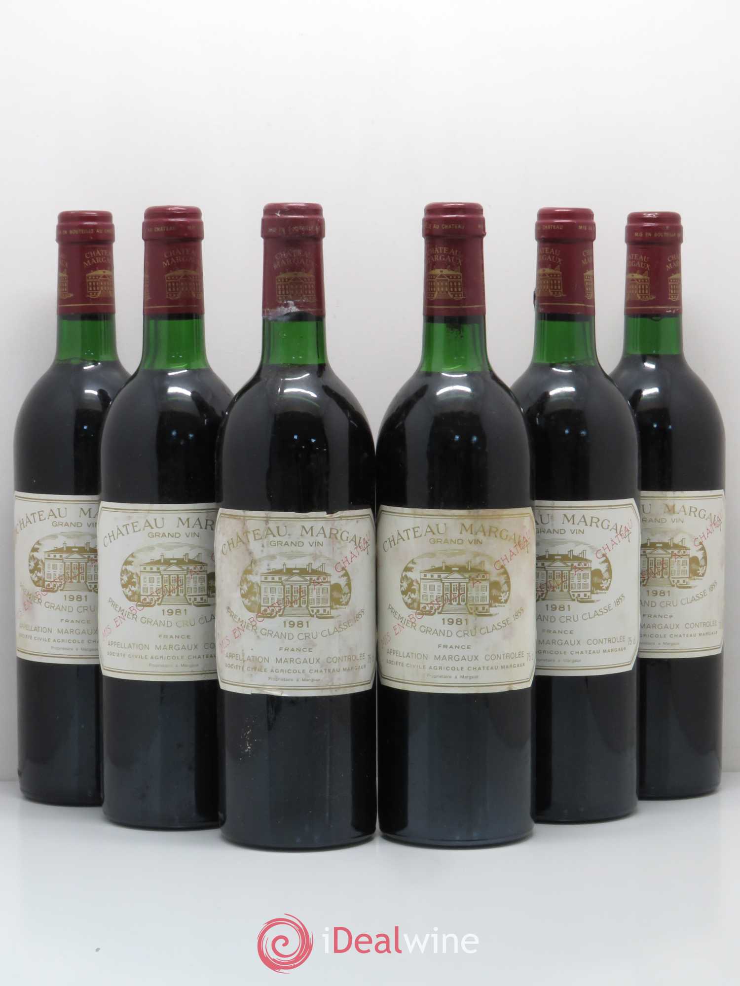 Château Margaux 1er Grand Cru Classé 1981 - Lot de 6 bouteilles - 0