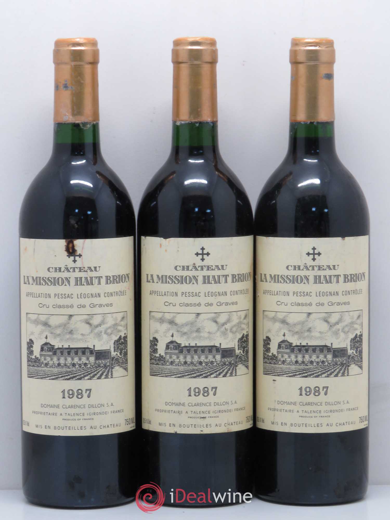 Château la Mission Haut-Brion Cru Classé de Graves 1987 - Lot de 6 bouteilles - 2