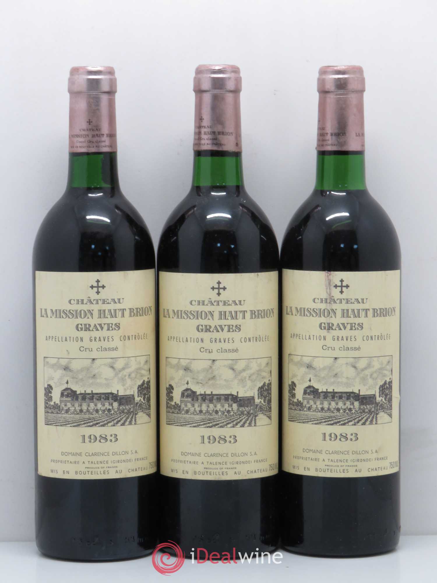 Château la Mission Haut-Brion Cru Classé de Graves 1983 - Lot de 12 bouteilles - 1