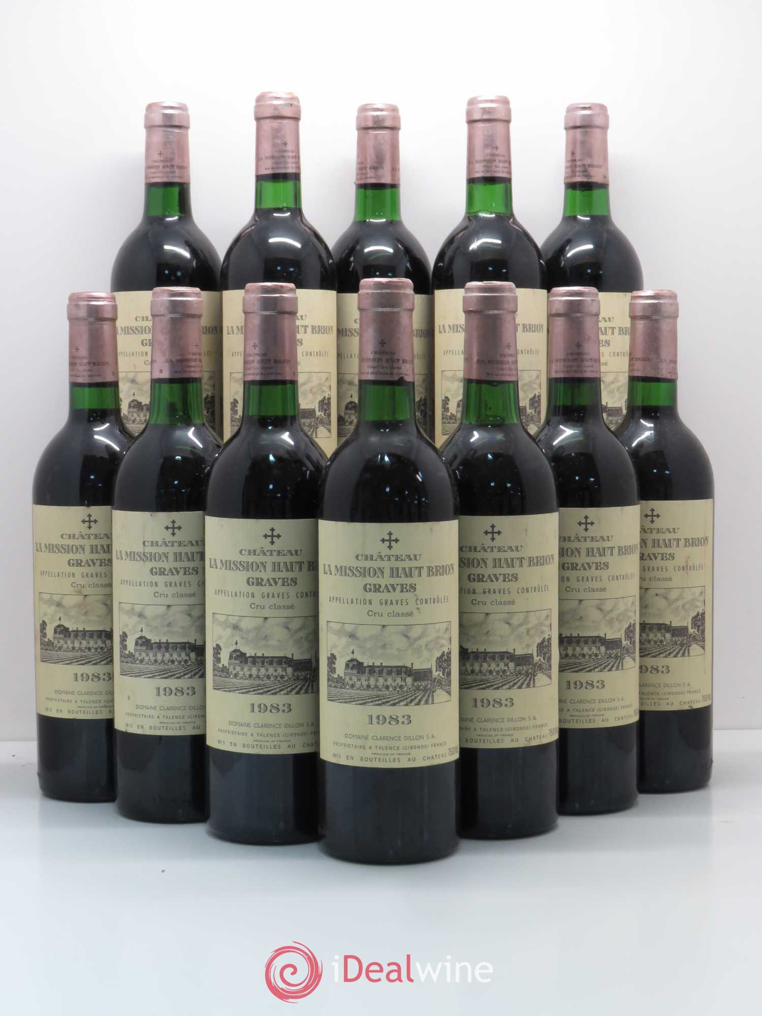 Château la Mission Haut-Brion Cru Classé de Graves 1983 - Lot de 12 bouteilles - 0