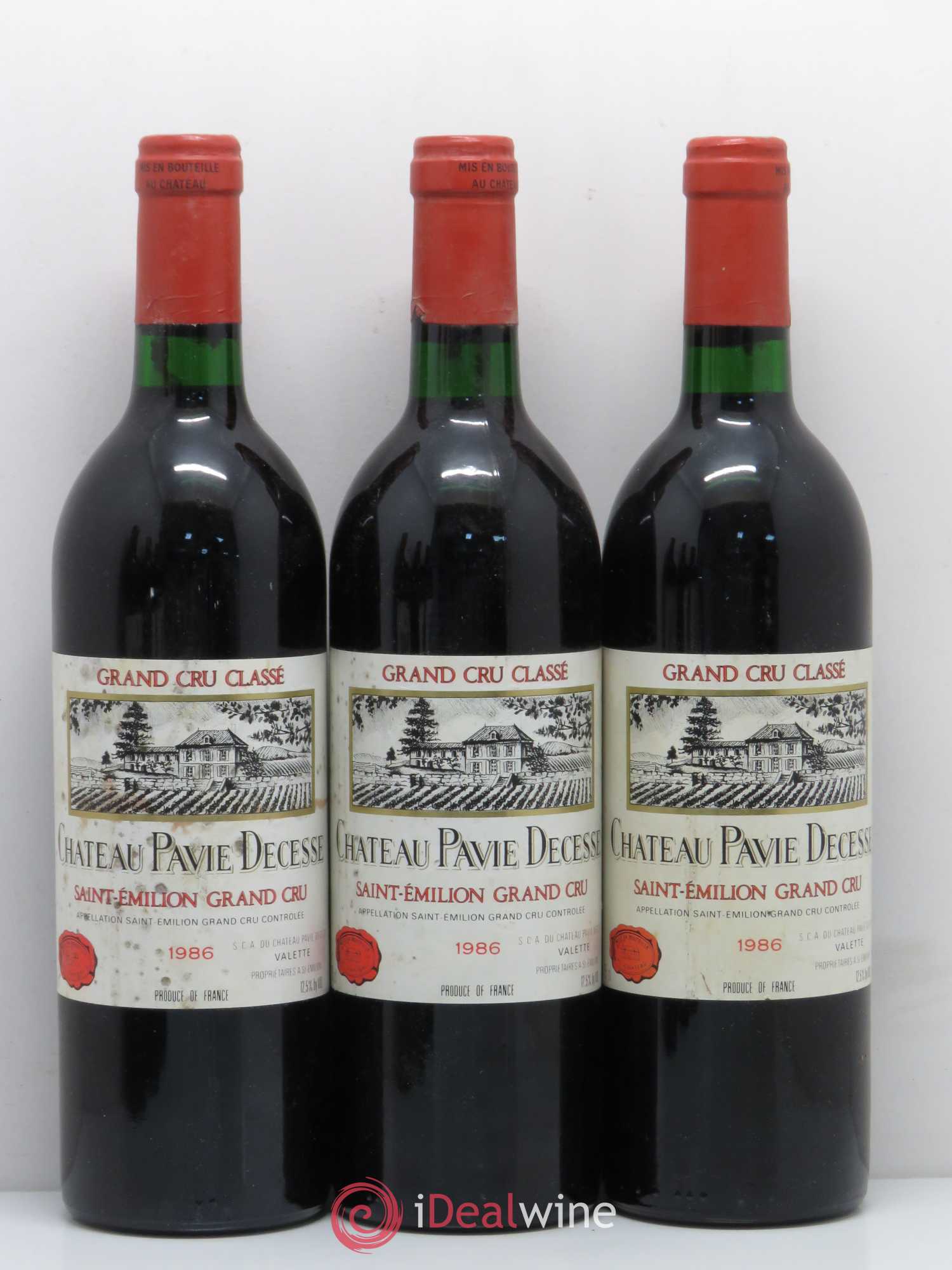 Château Pavie Decesse Grand Cru Classé 1986 - Lot de 6 bouteilles - 1