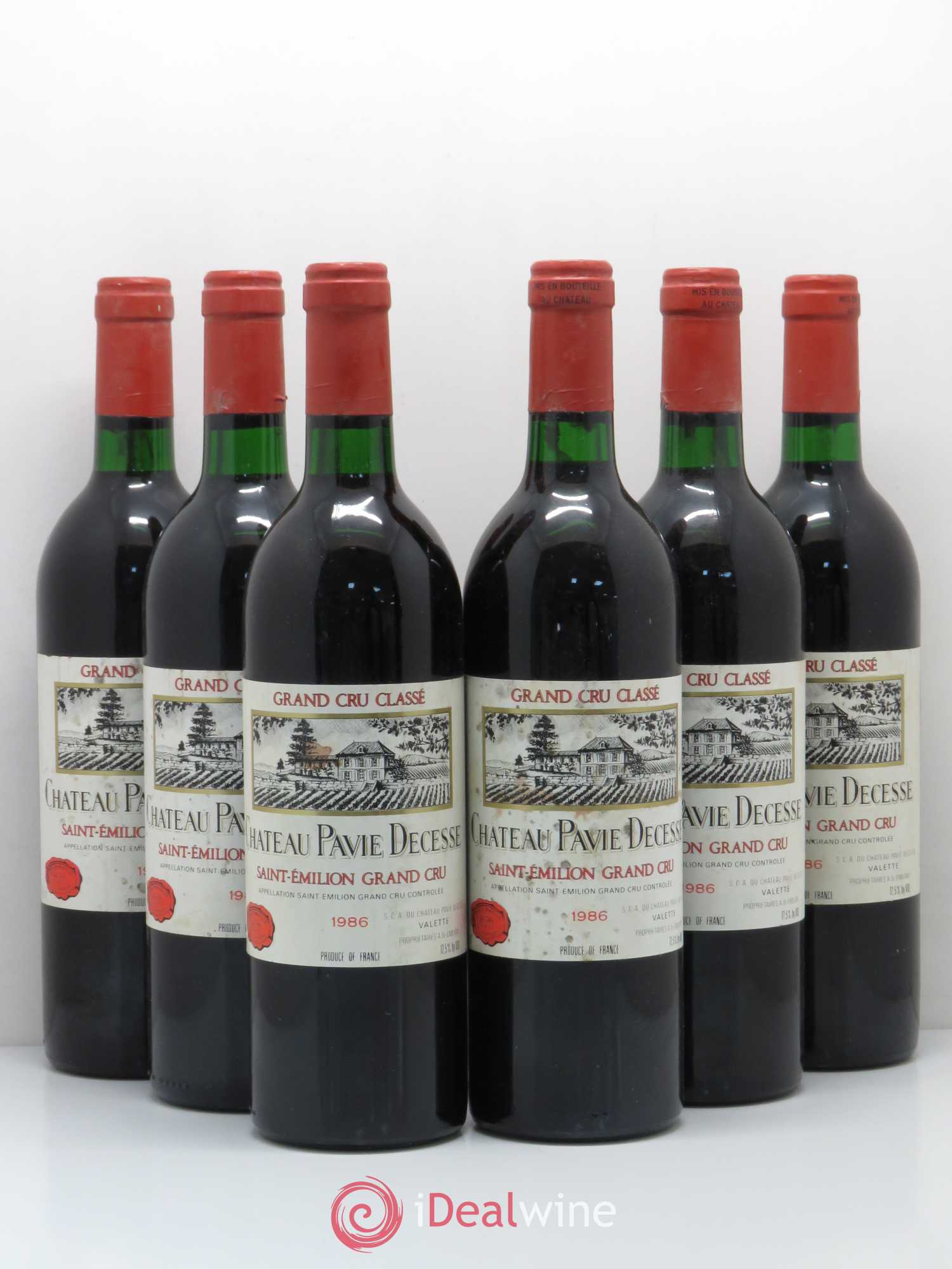 Château Pavie Decesse Grand Cru Classé 1986 - Lot de 6 bouteilles - 0