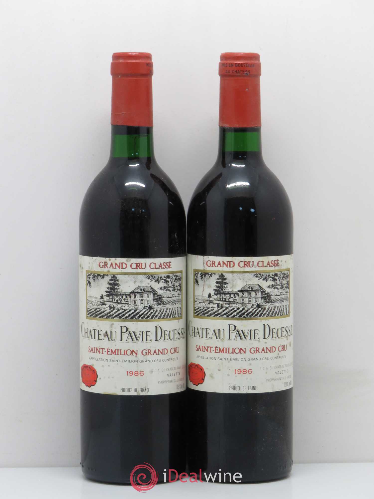 Château Pavie Decesse Grand Cru Classé 1986 - Lot de 2 bouteilles - 0