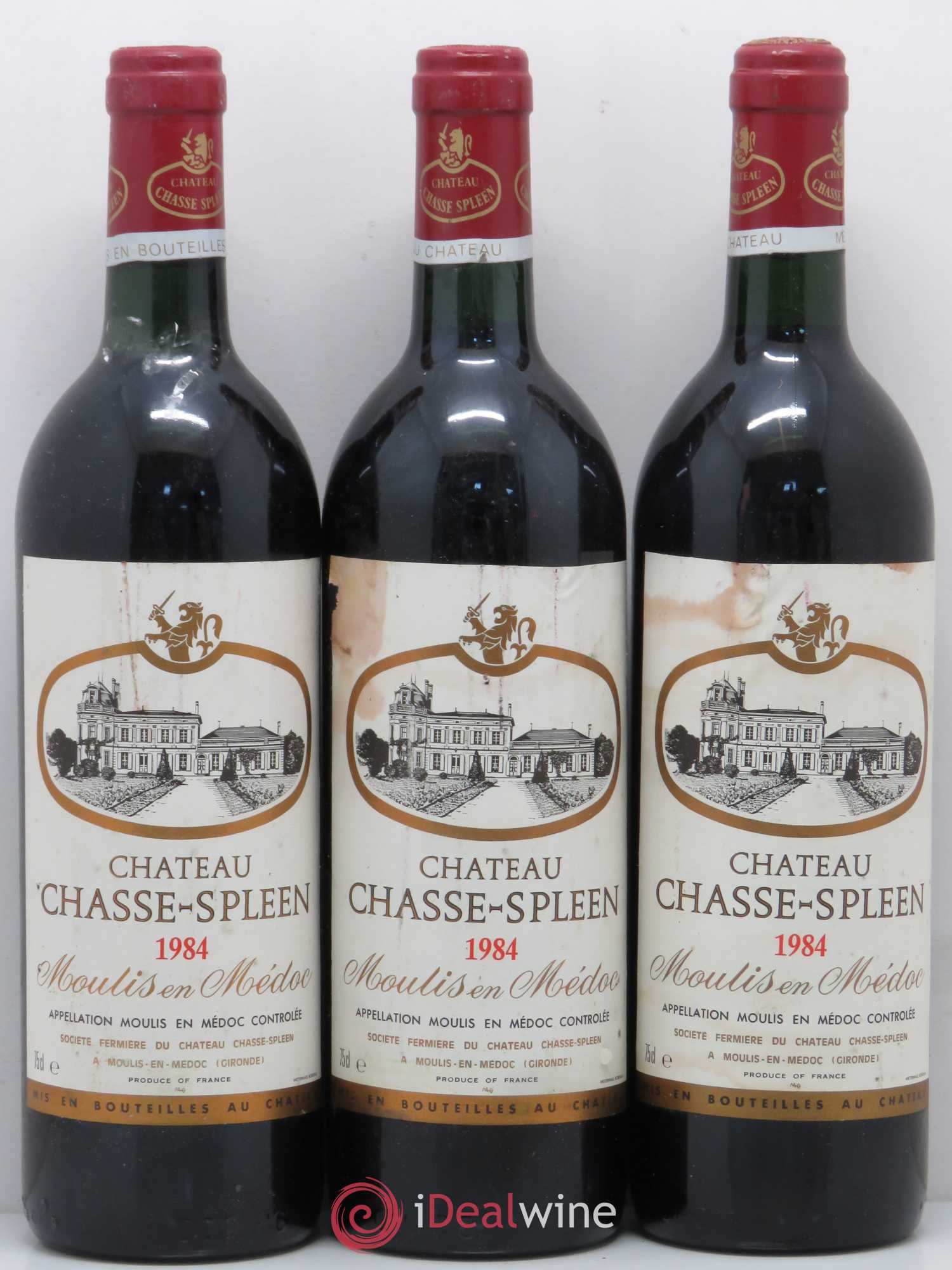 Château Chasse Spleen 1984 - Lot de 3 bouteilles - 0