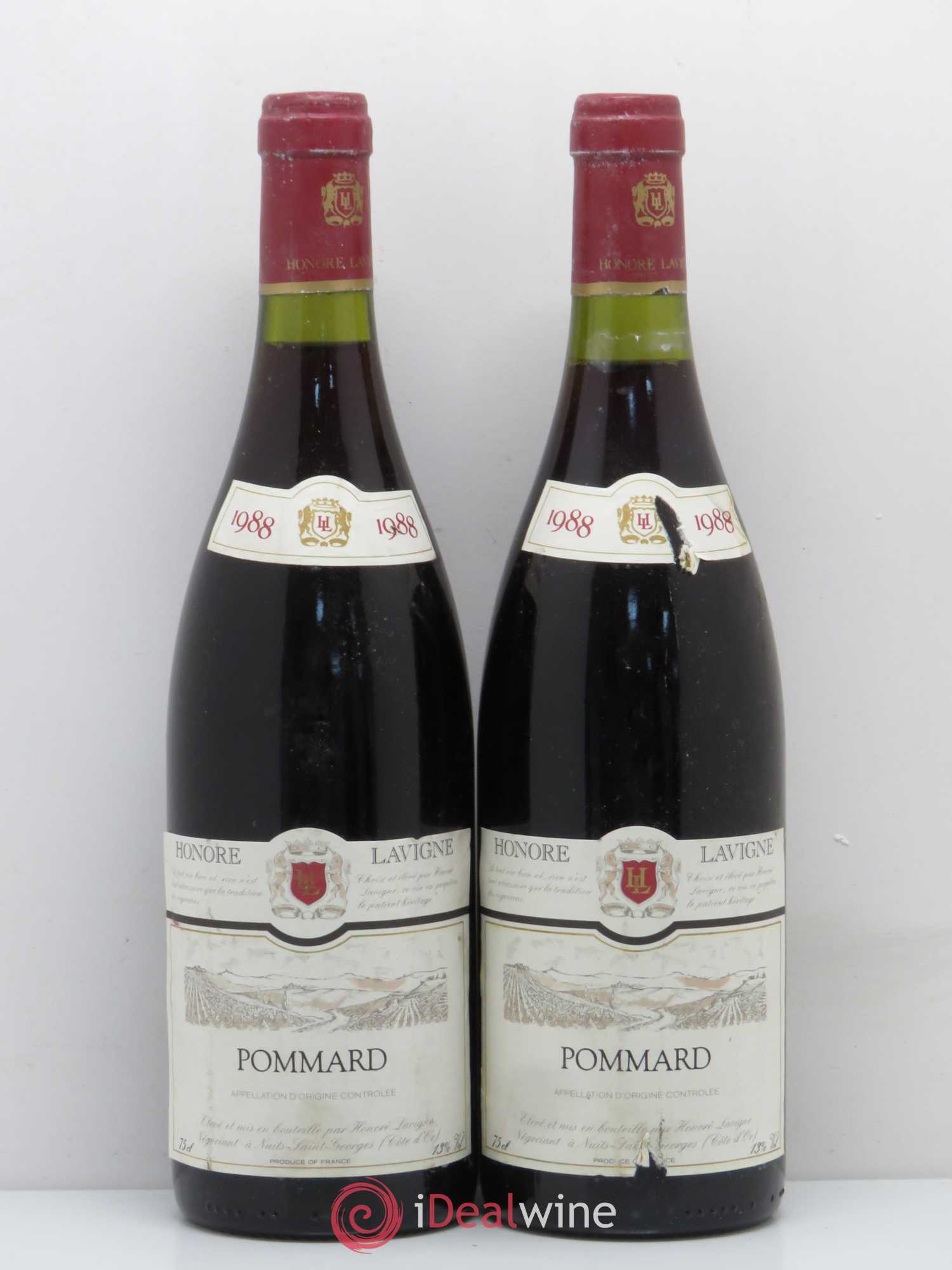 Pommard Honoré Lavigne 1988 - Lot de 2 bouteilles - 0
