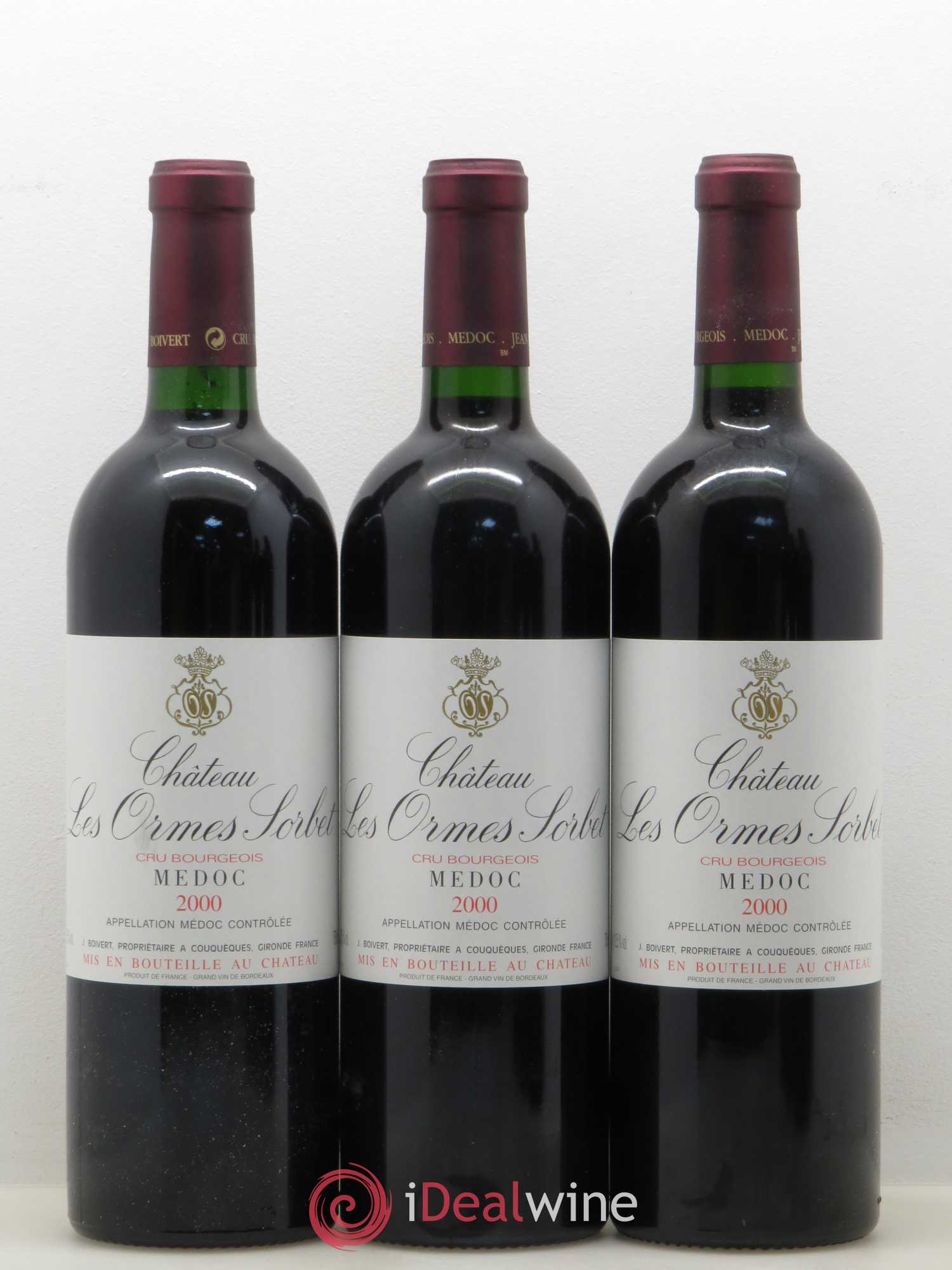Château les Ormes Sorbet Cru Bourgeois 2000 - Lot de 6 bouteilles - 1