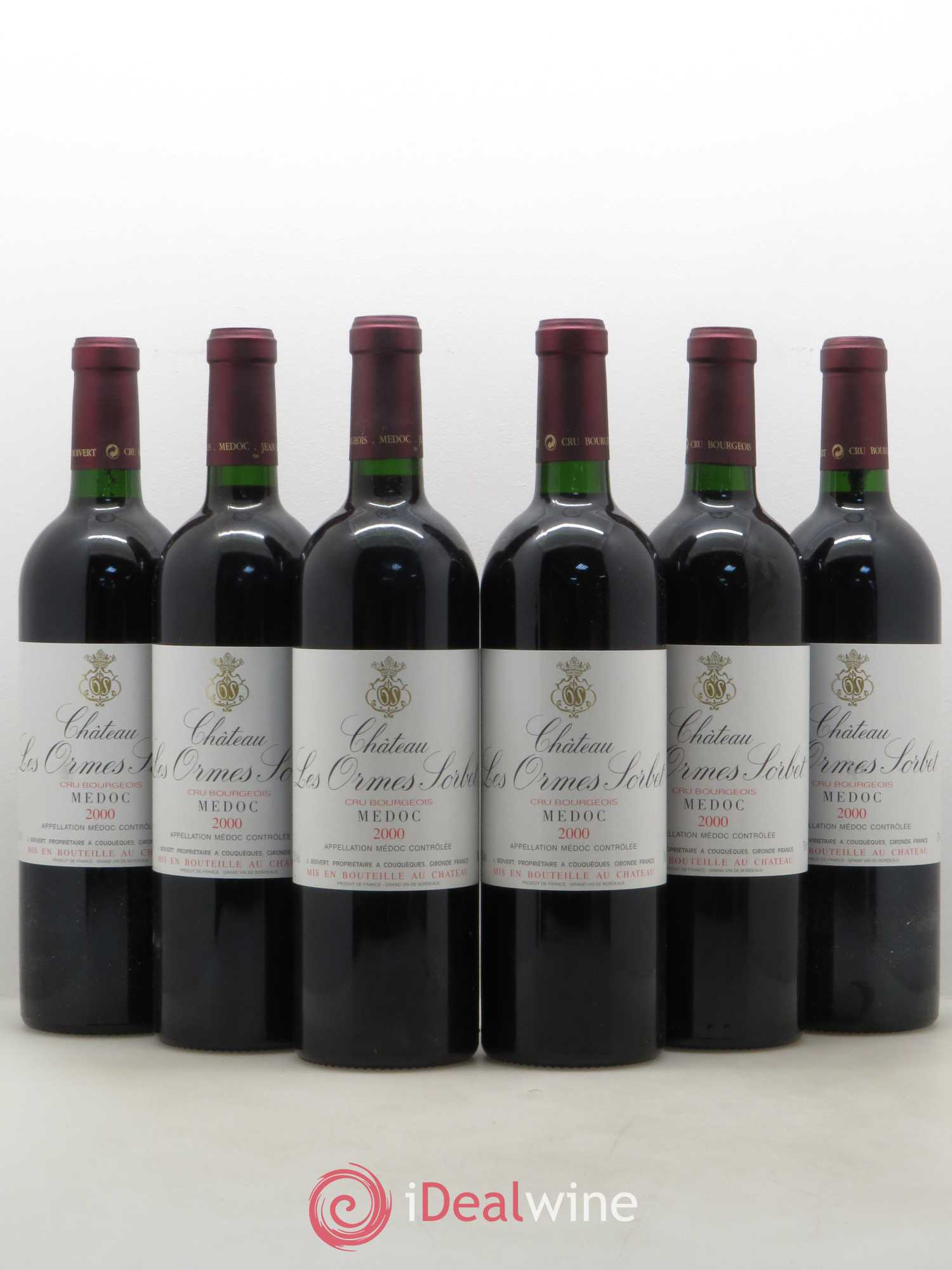 Château les Ormes Sorbet Cru Bourgeois 2000 - Lot de 6 bouteilles - 0