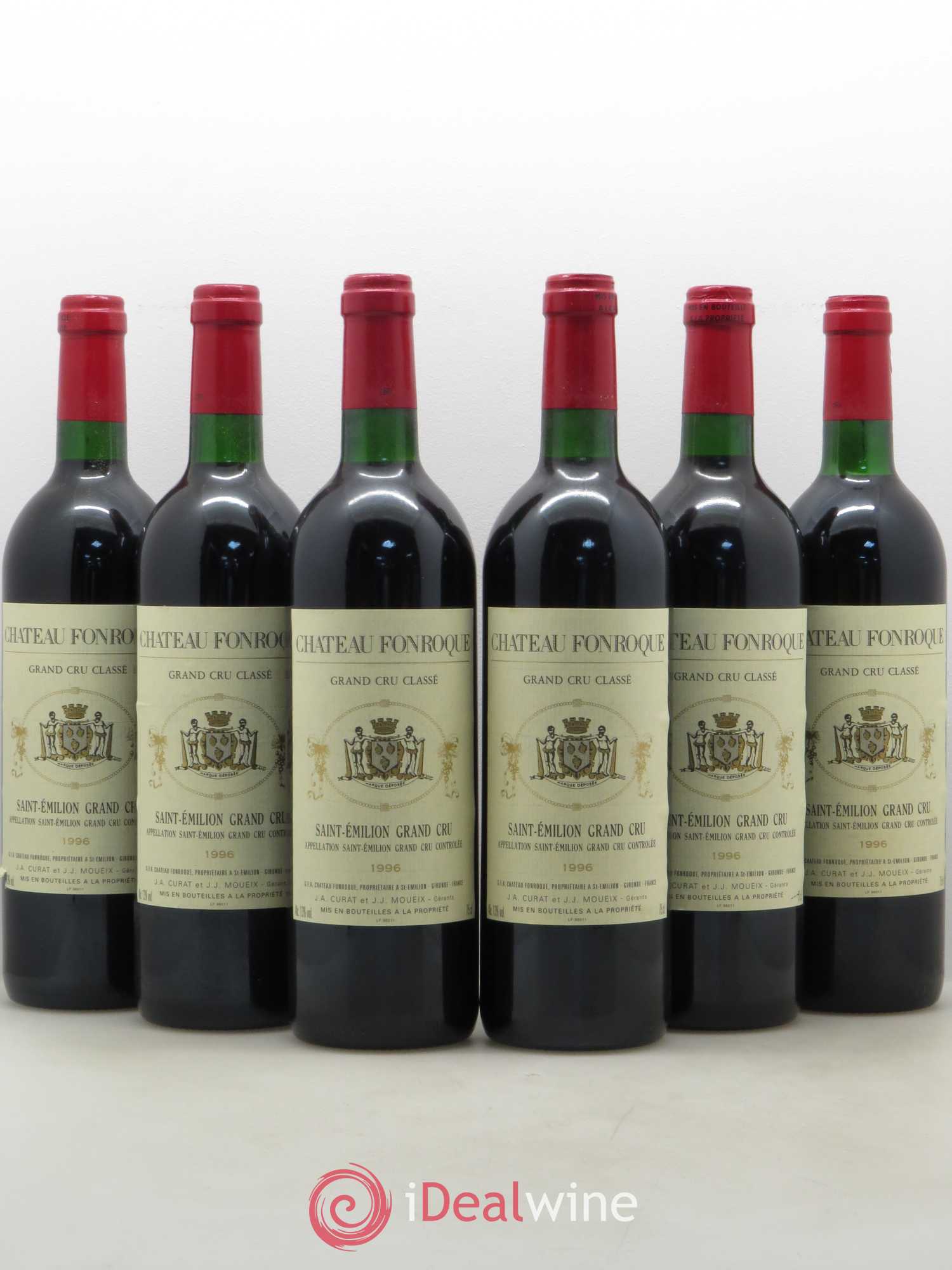 Château Fonroque Grand Cru Classé 1996 - Lot de 6 bouteilles - 0