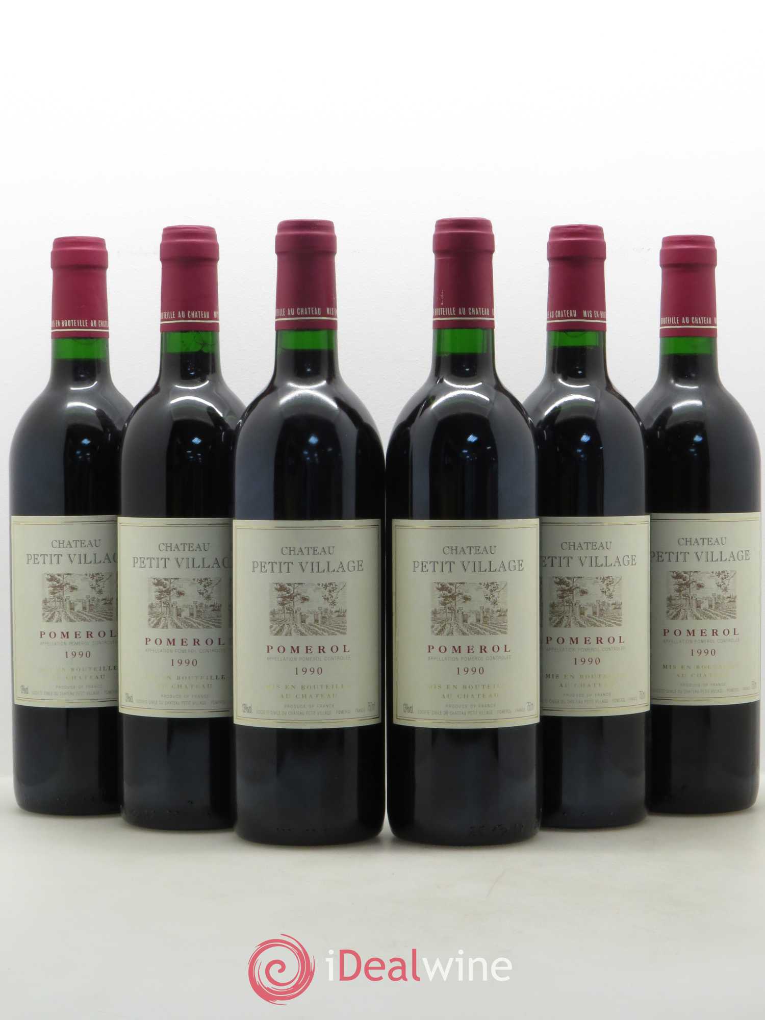 Château Petit Village 1990 - Lot de 6 bouteilles - 0