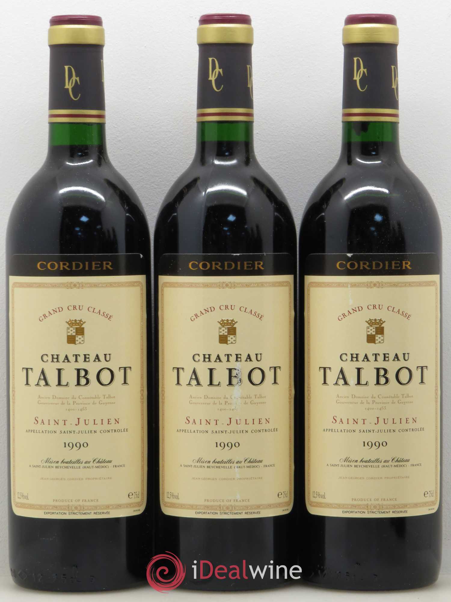 Château Talbot 4ème Grand Cru Classé 1990 - Lot de 6 bouteilles - 1
