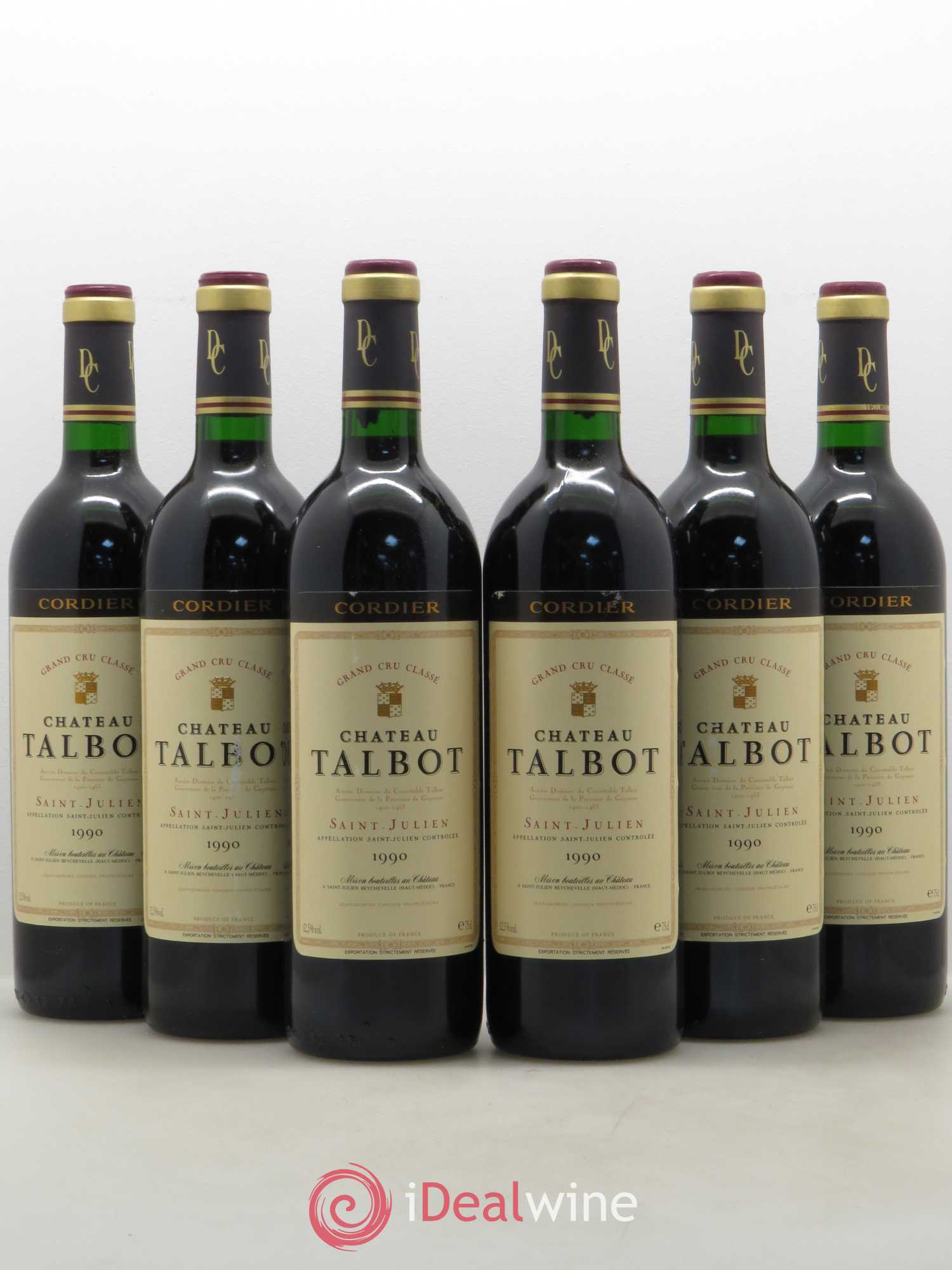 Château Talbot 4ème Grand Cru Classé 1990 - Lot de 6 bouteilles - 0
