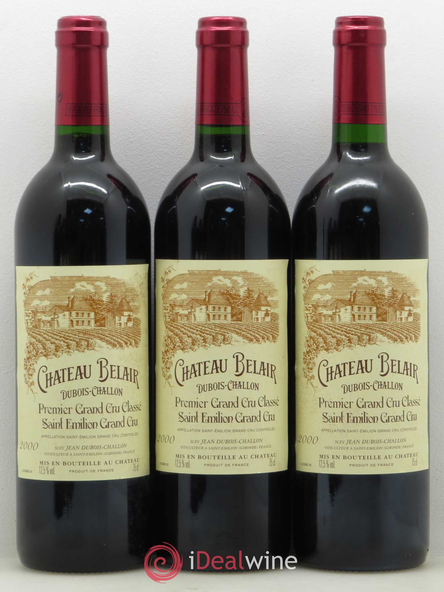 Château Belair (Belair-Monange) 1er Grand Cru Classé B 2000 - Lot de 6 bouteilles - 2