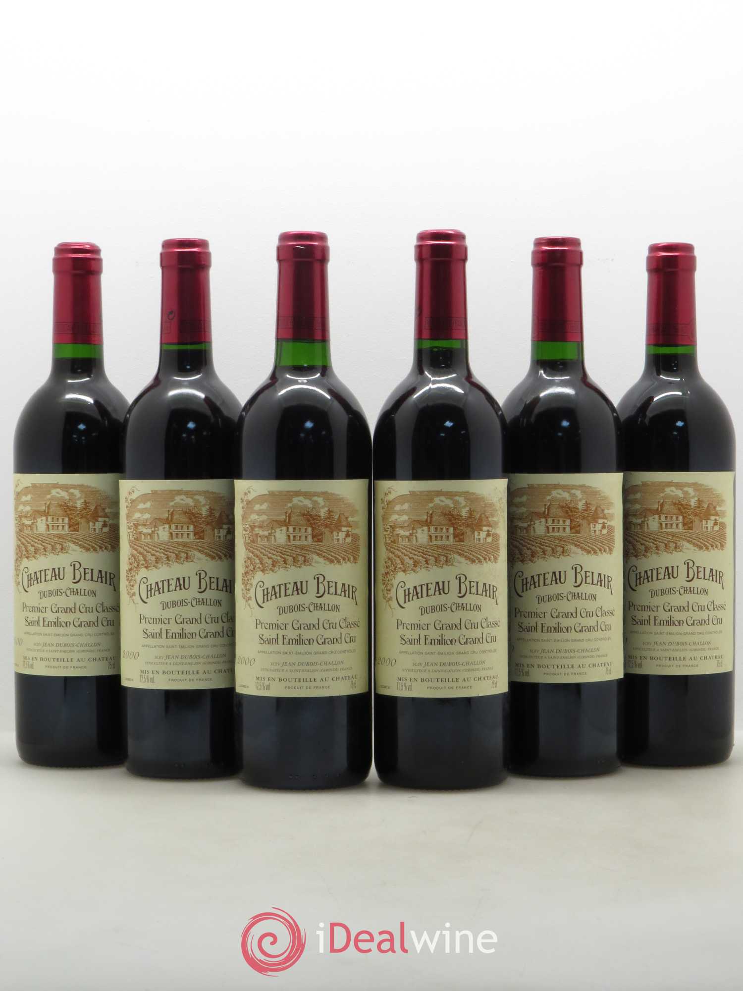 Château Belair (Belair-Monange) 1er Grand Cru Classé B 2000 - Lot de 6 bouteilles - 0