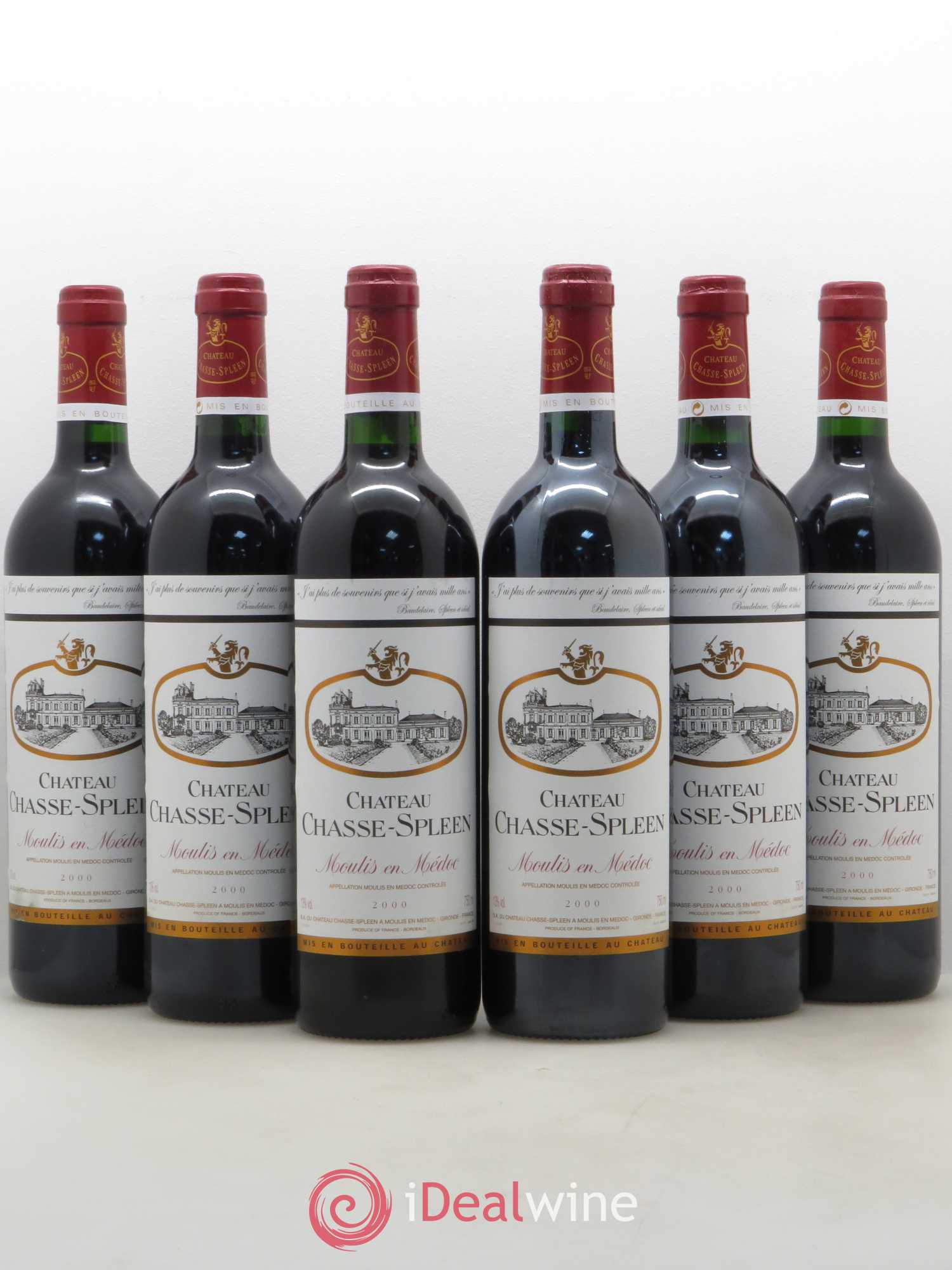 Château Chasse Spleen 2000 - Lot de 6 bouteilles - 0