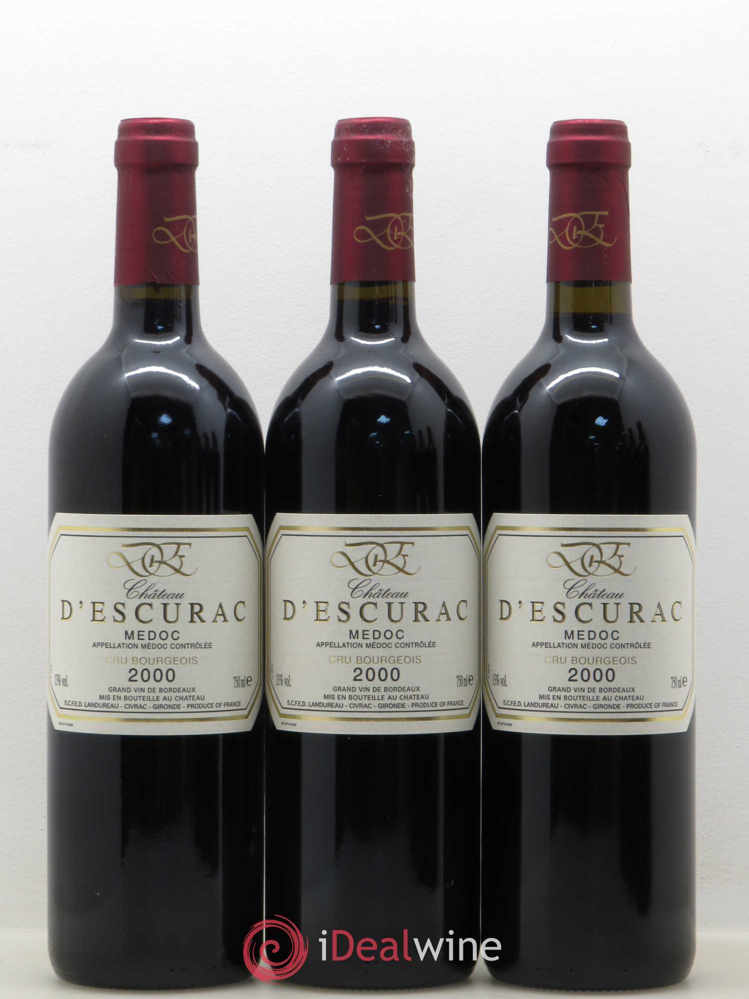Médoc Château d'Escurac 2000 - Lot de 6 bouteilles - 1