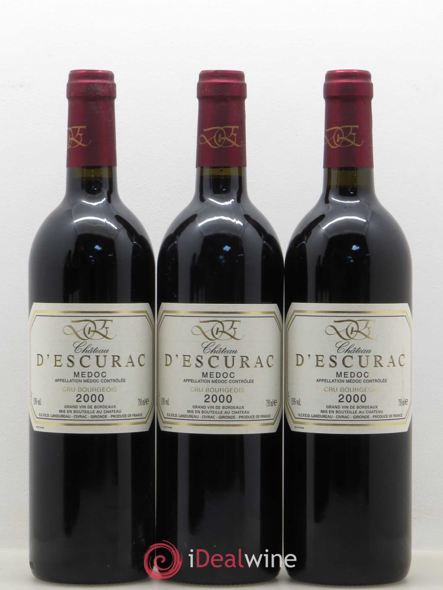 Médoc Château d'Escurac 2000 - Lot de 6 bouteilles - 2