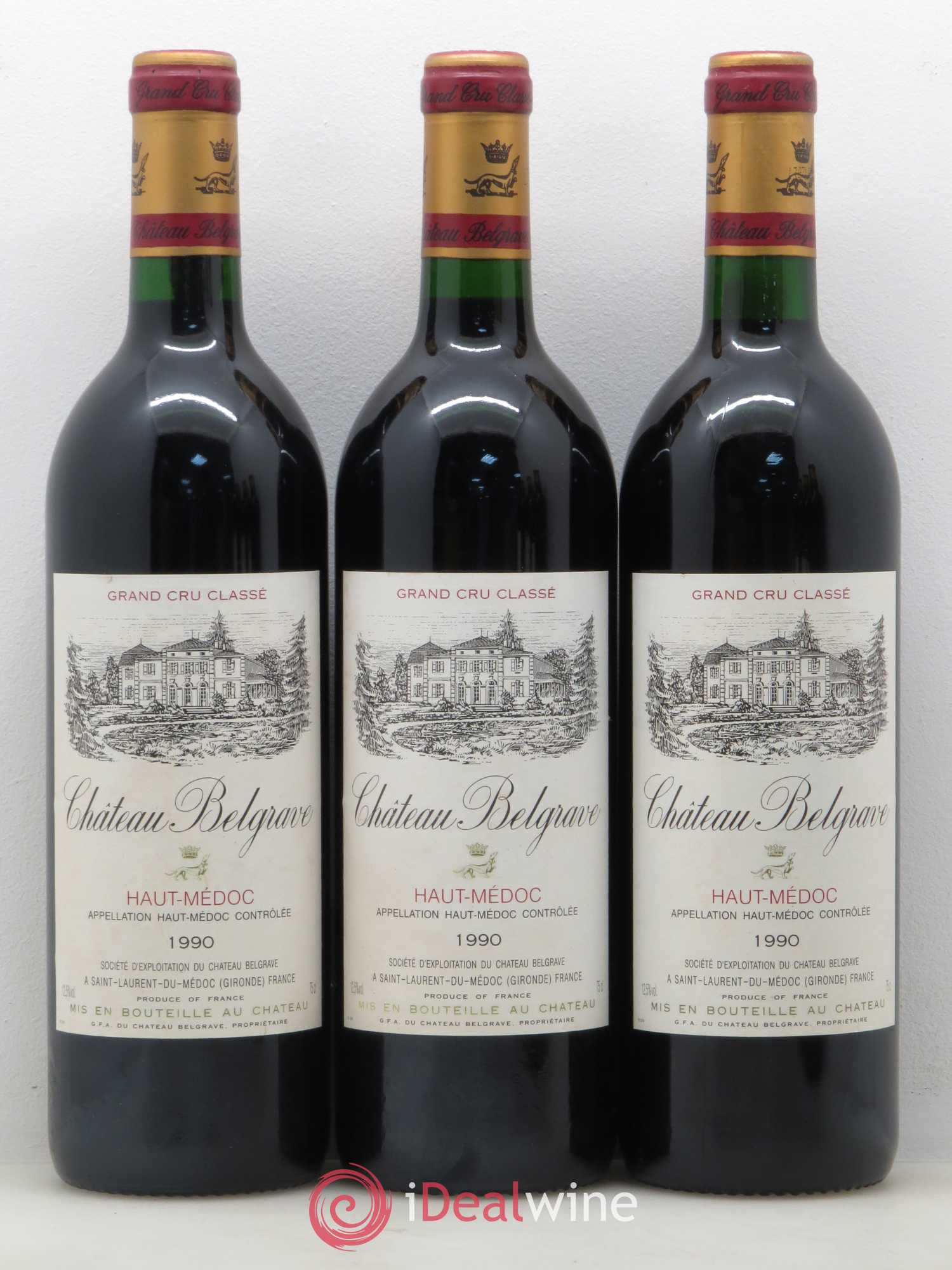 Château Belgrave 5ème Grand Cru Classé 1990 - Lot de 6 bouteilles - 1