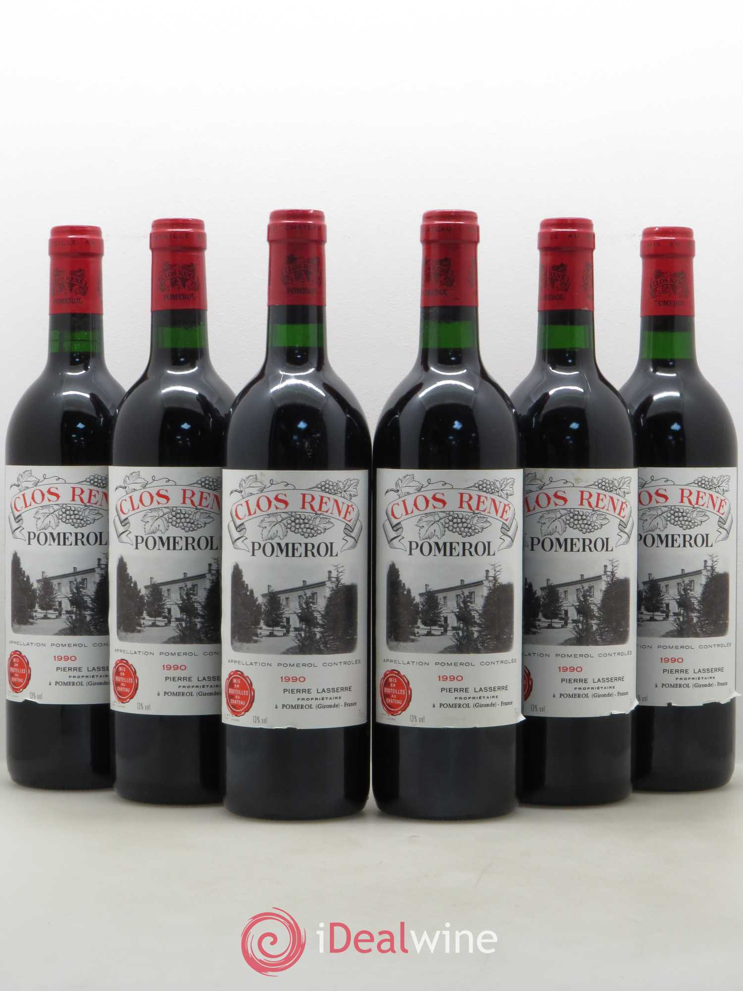 Clos René 1990 - Posten von 6 Flaschen - 0