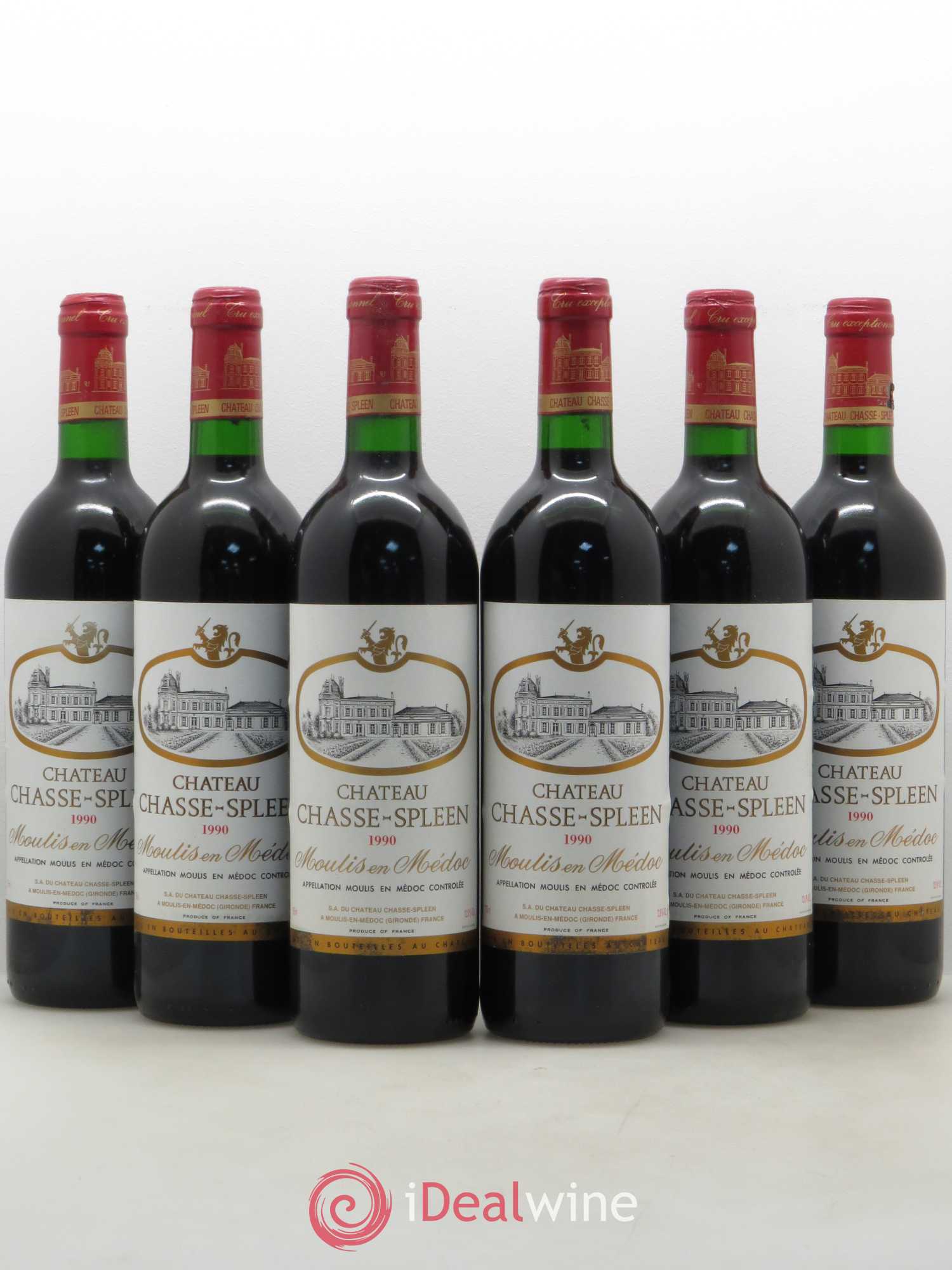 Château Chasse Spleen 1990 - Lot de 6 bouteilles - 0