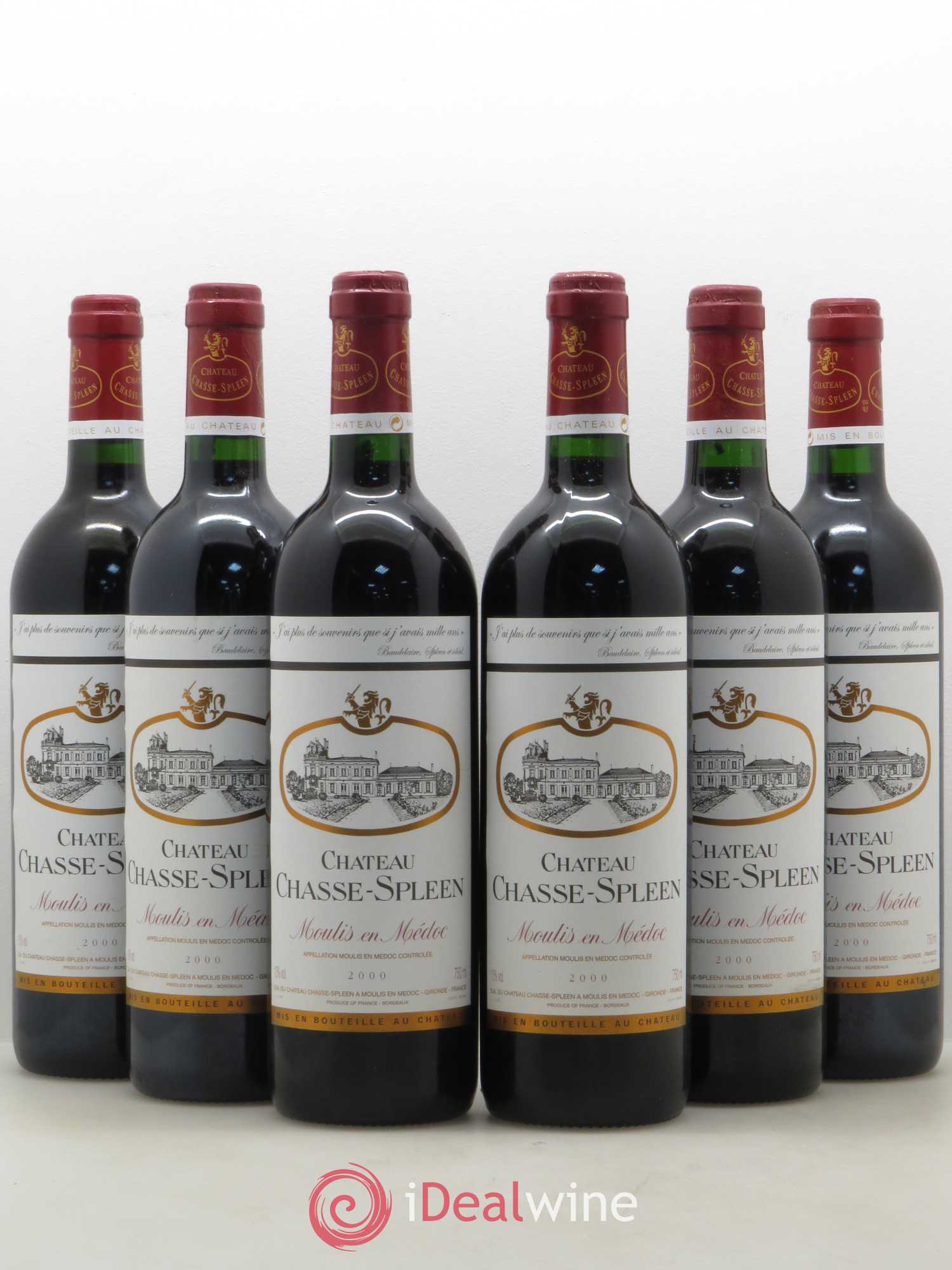 Château Chasse Spleen 2000 - Lot de 6 bouteilles - 0