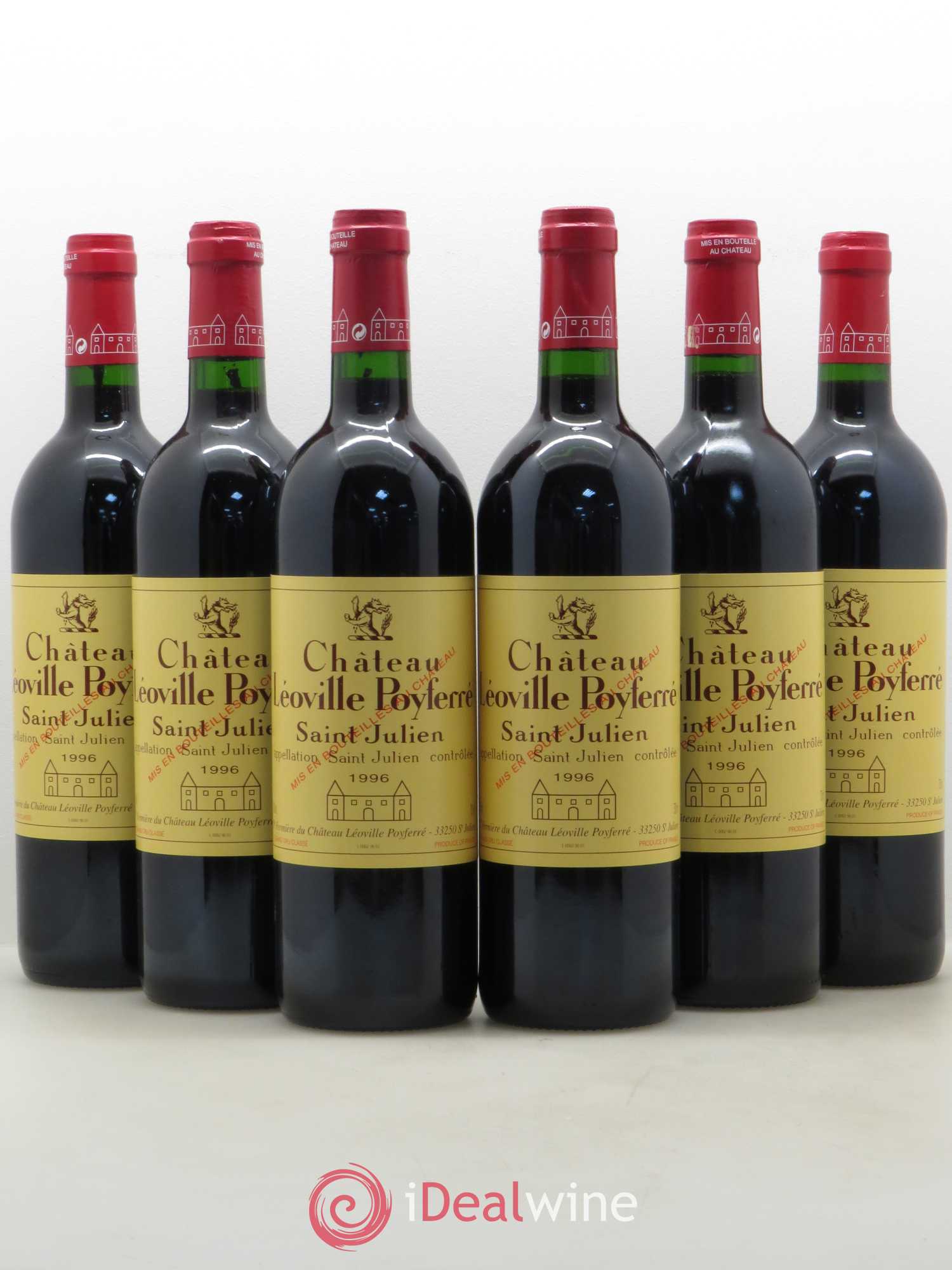 Château Léoville Poyferré 2ème Grand Cru Classé 1996 - Lot de 6 bouteilles - 0