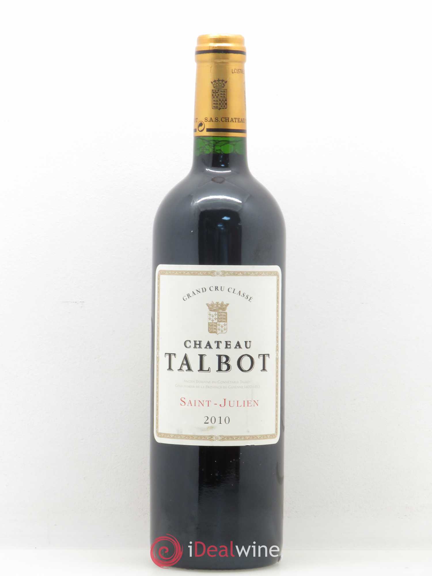 Château Talbot 4ème Grand Cru Classé 2010 - Lot de 1 bouteille - 0