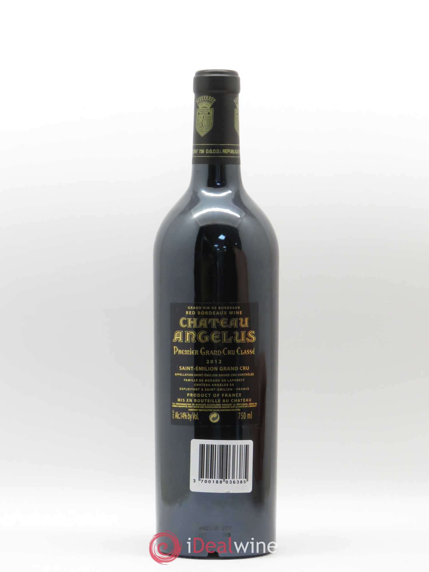 Château Angélus 1er Grand Cru Classé A 2012 - Lot de 1 bouteille - 1