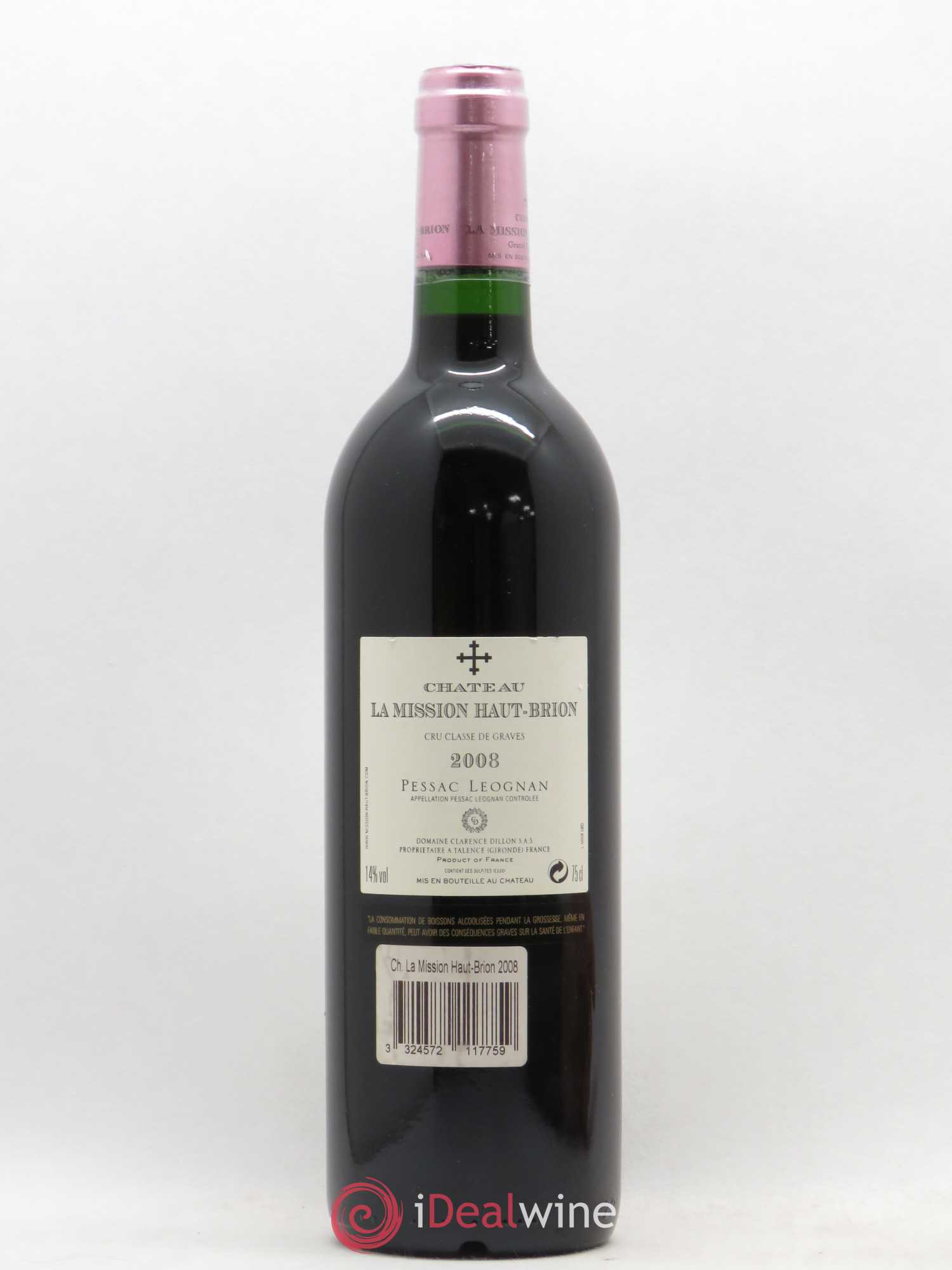 Château la Mission Haut-Brion Cru Classé de Graves 2008 - Lot de 1 bouteille - 1