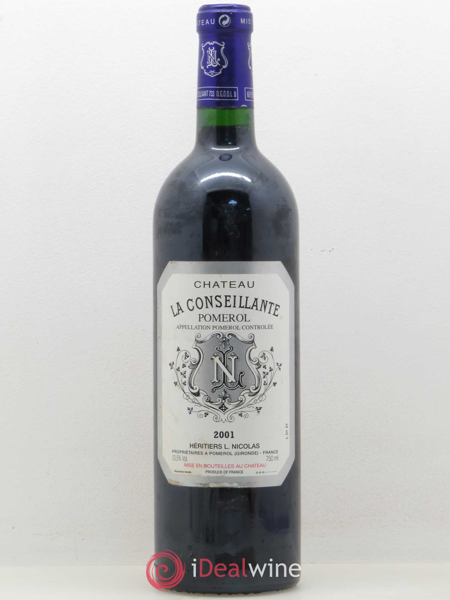Château la Conseillante 2001 - Lot de 1 bouteille - 0