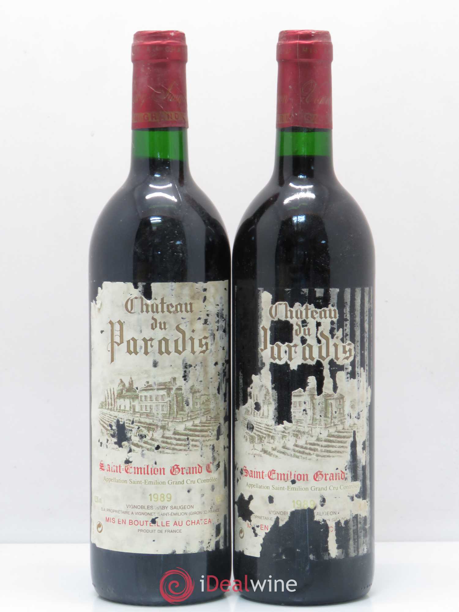 Saint-Émilion Château du Paradis 1989 - Lot de 2 bouteilles - 0