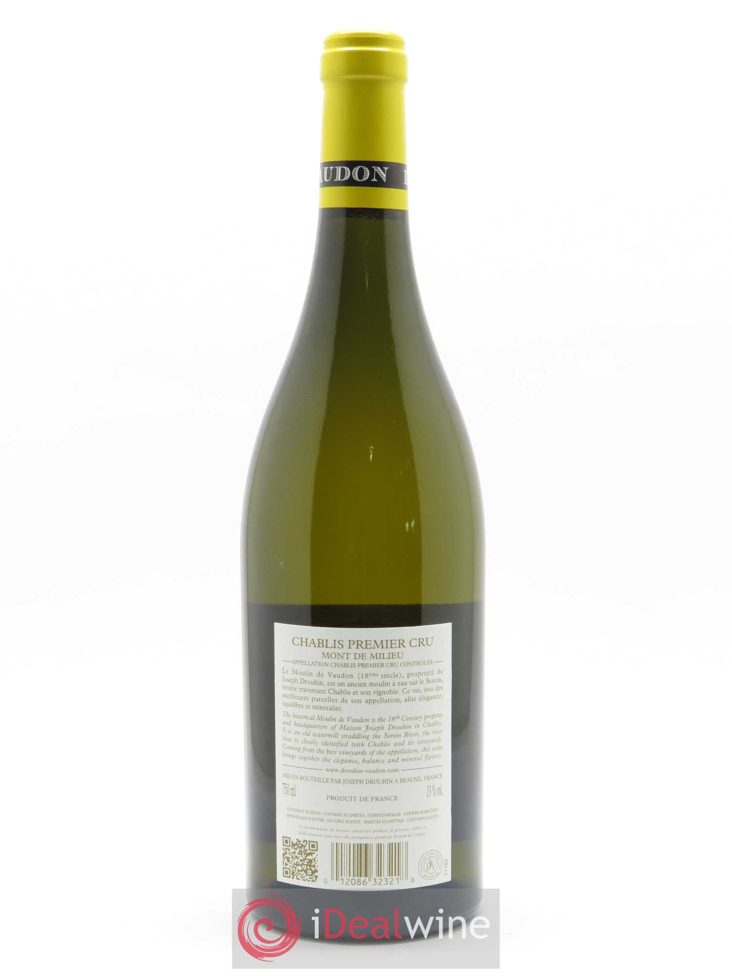 Chablis 1er Cru Mont de Milieu Drouhin-Vaudon (Domaine) 2018 - Lot de 1 bouteille - 1