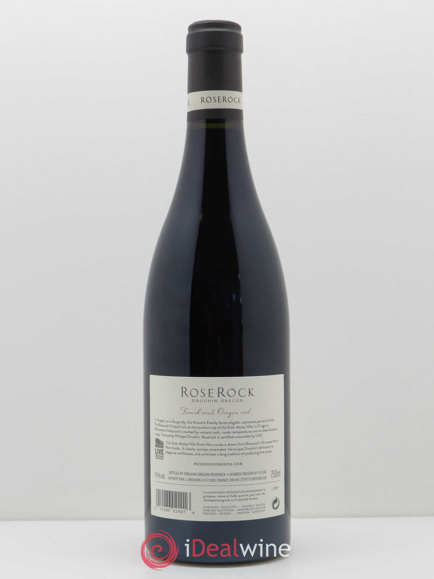 Willamette Valley Roserock Pinot Noir Eola-Amity Hills Oregon Joseph Drouhin 2014 - Lot de 1 bouteille - 1