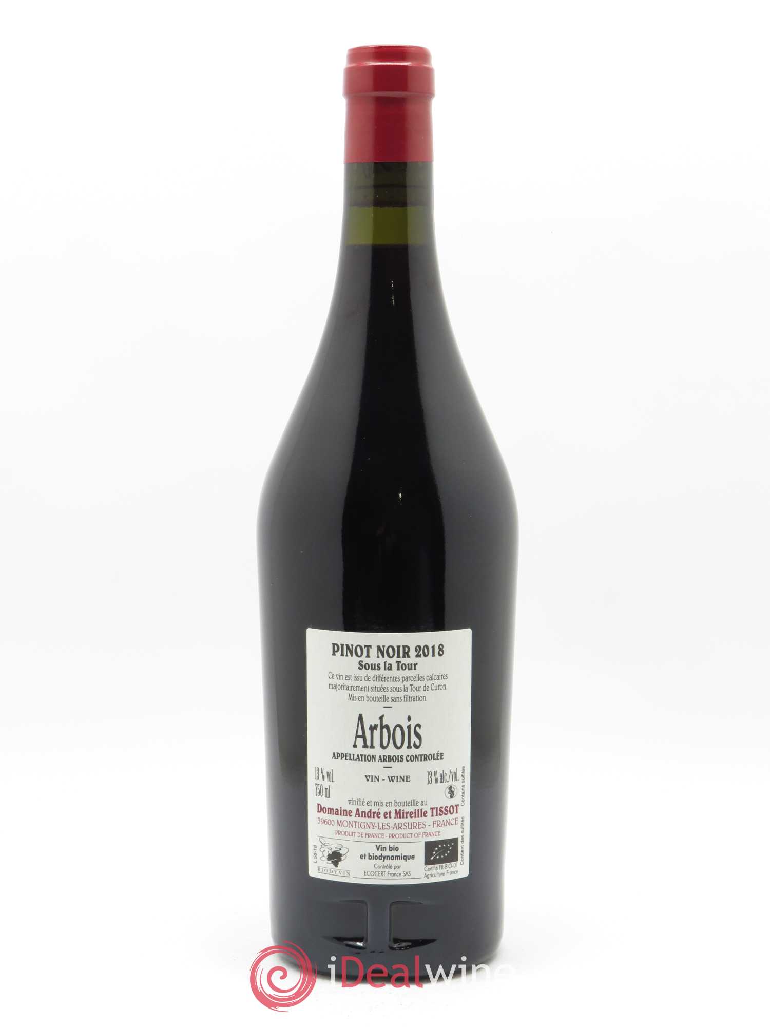 Arbois Sous la Tour Pinot Noir Bénédicte et Stéphane Tissot 2018 - Lot de 1 bouteille - 1