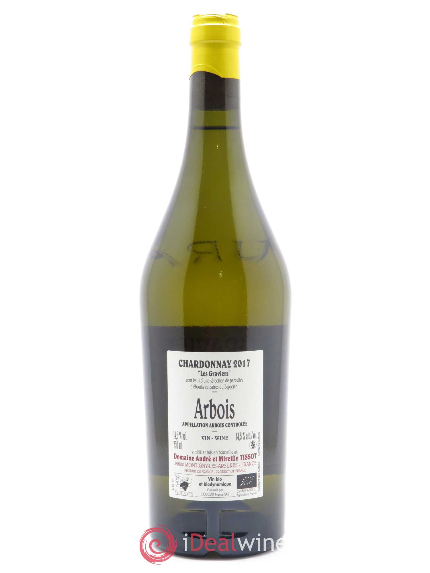 Arbois Chardonnay Les Graviers Bénédicte et Stéphane Tissot 2017 - Lot de 1 bouteille - 1