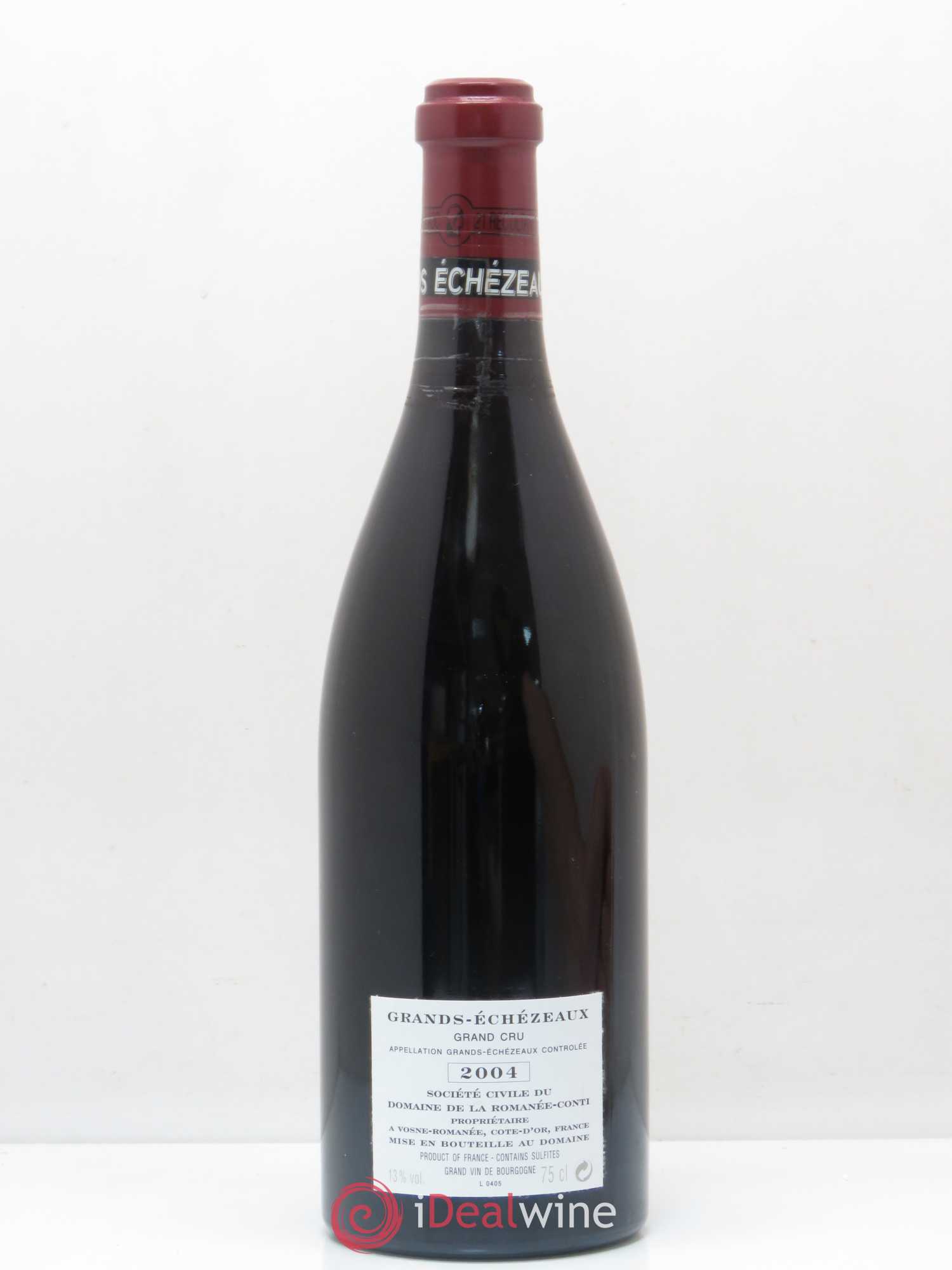 Grands-Echezeaux Grand Cru Domaine de la Romanée-Conti 2004 - Lot de 1 bouteille - 1