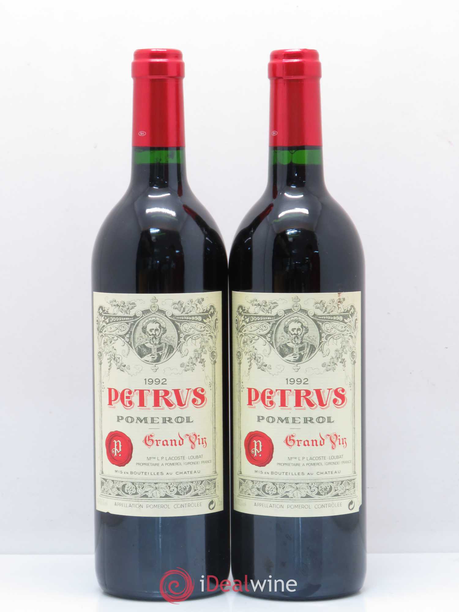 Petrus 1992 - Lot de 2 bouteilles - 0