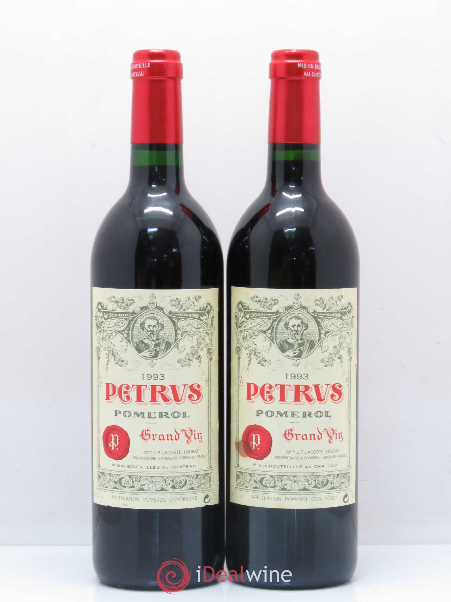 Petrus 1993 - Lot de 2 bouteilles - 0
