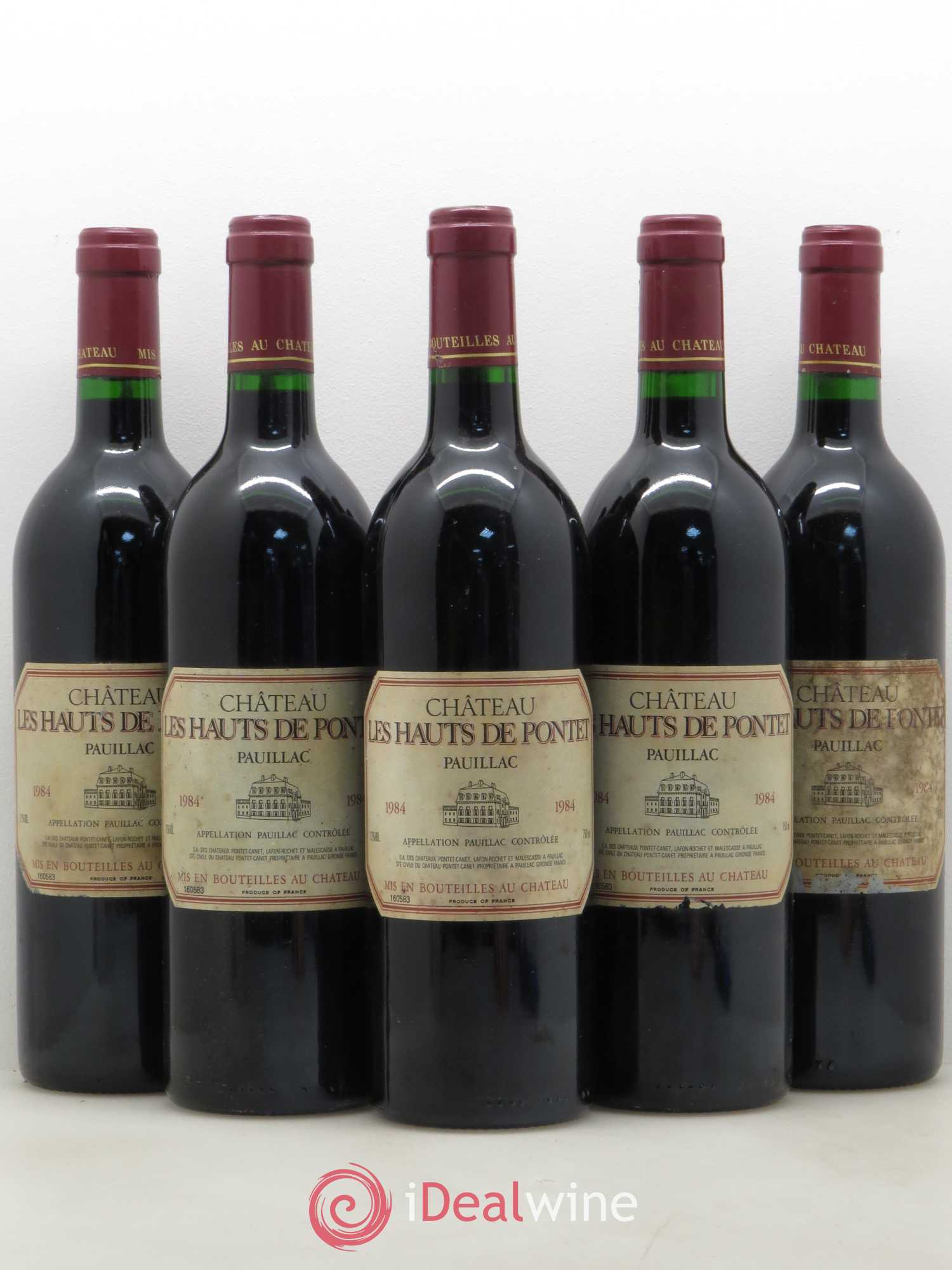Les Hauts de Pontet-Canet Second Vin 1984 - Lot de 5 bouteilles - 0