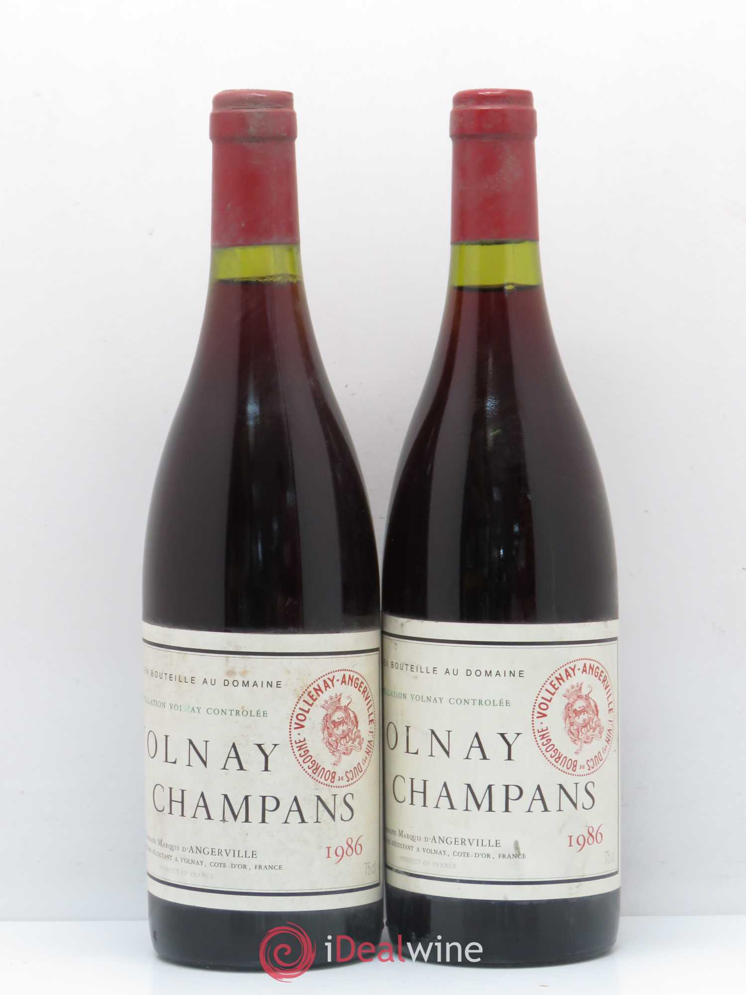 Volnay 1er Cru Champans Marquis d'Angerville (Domaine) 1986 - Lot de 2 bouteilles - 0