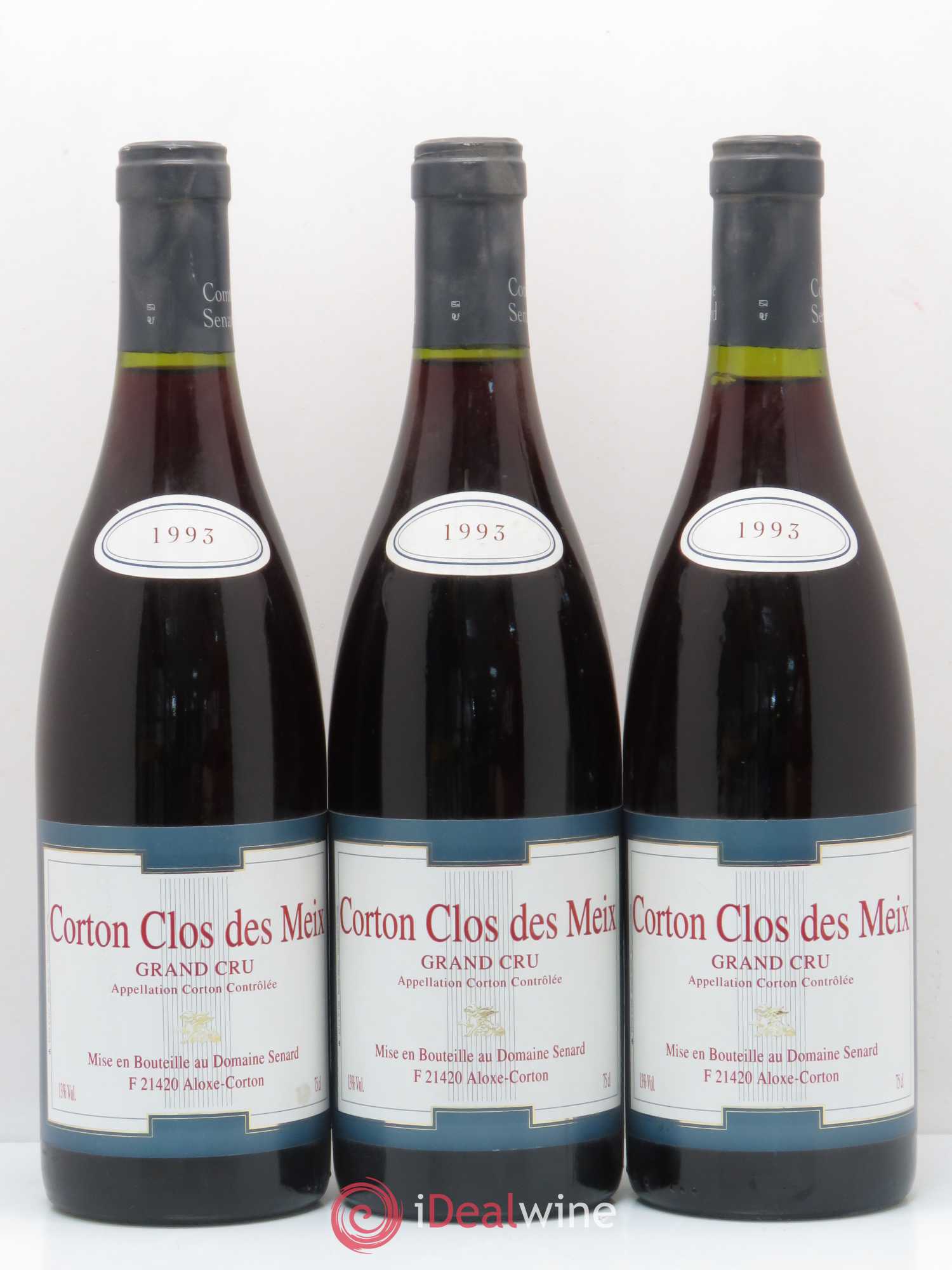 Corton Grand Cru Clos des Meix Domaine Senard 1993 - Posten von 3 Flaschen - 0