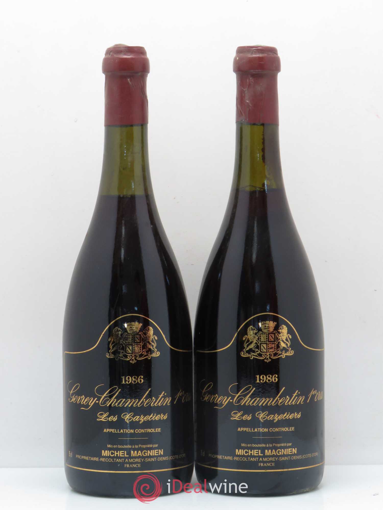 Gevrey-Chambertin 1er Cru Les Cazetiers Michel Magnien 1986 - Posten von 2 Flaschen - 0