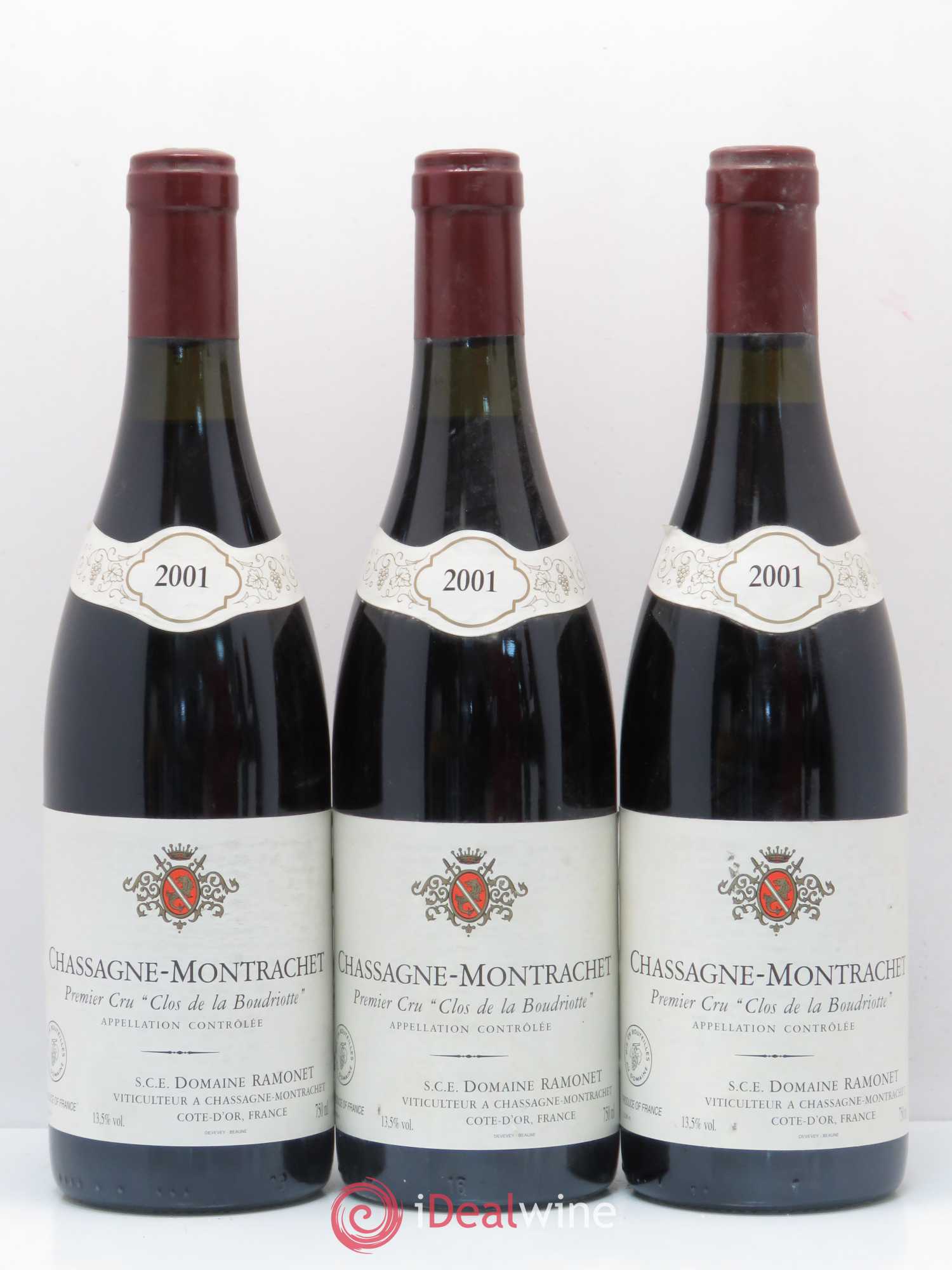 Chassagne-Montrachet 1er Cru Clos de la Boudriotte Ramonet (Domaine) 2001 - Lot of 5 bottles - 1