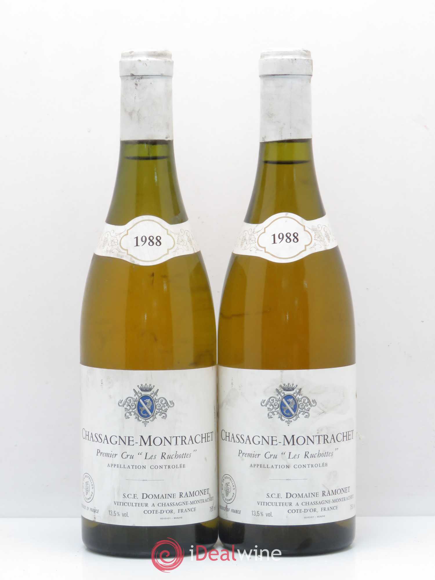 Chassagne-Montrachet 1er Cru Les Ruchottes Ramonet (Domaine) 1988 - Lot de 2 bouteilles - 0